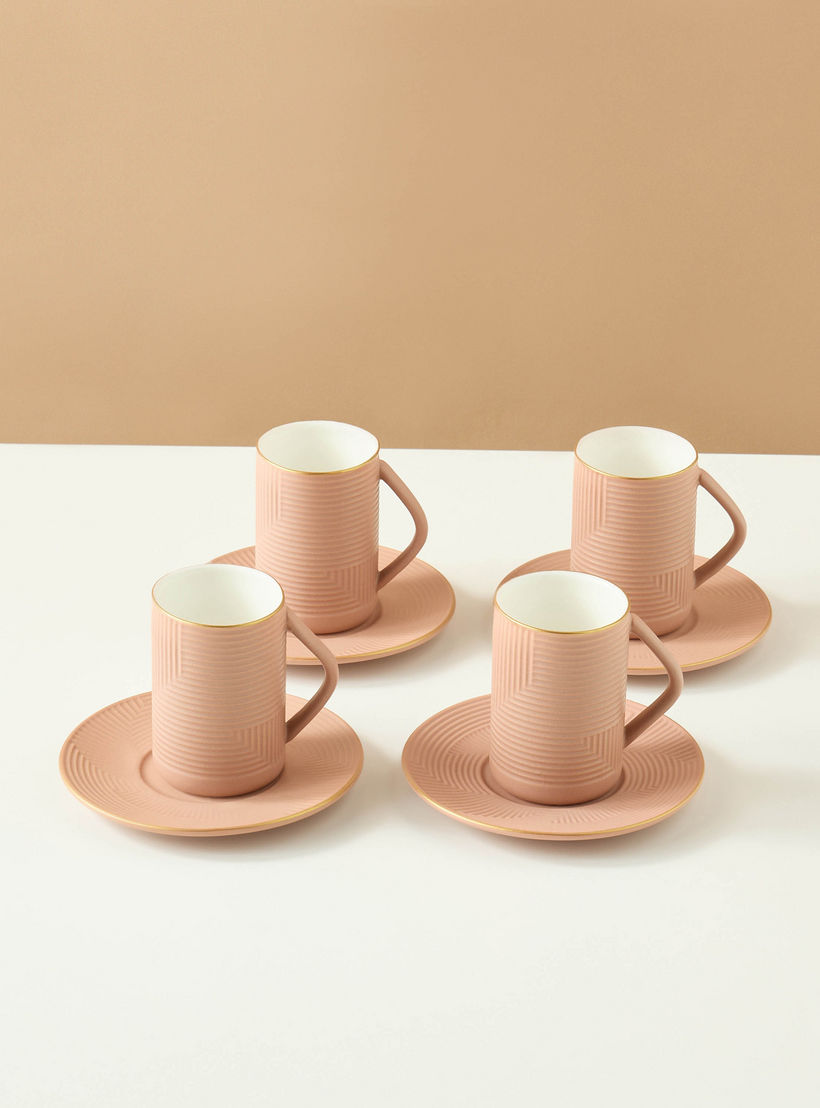 Jawhara 8-Piece Ceramic Cup and Saucer Set-household-dining-teaandcoffee-teaandcoffeesets-image-3