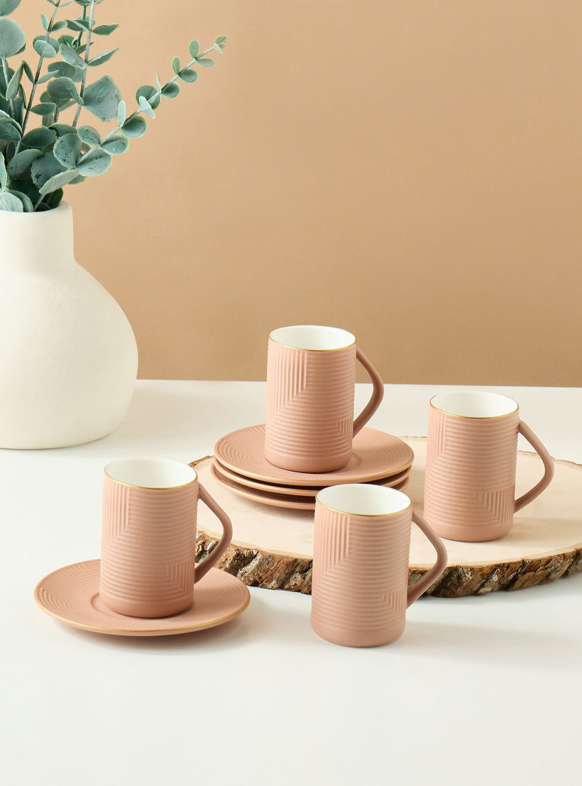 Jawhara 8-Piece Ceramic Cup and Saucer Set-household-dining-teaandcoffee-teaandcoffeesets-image-4
