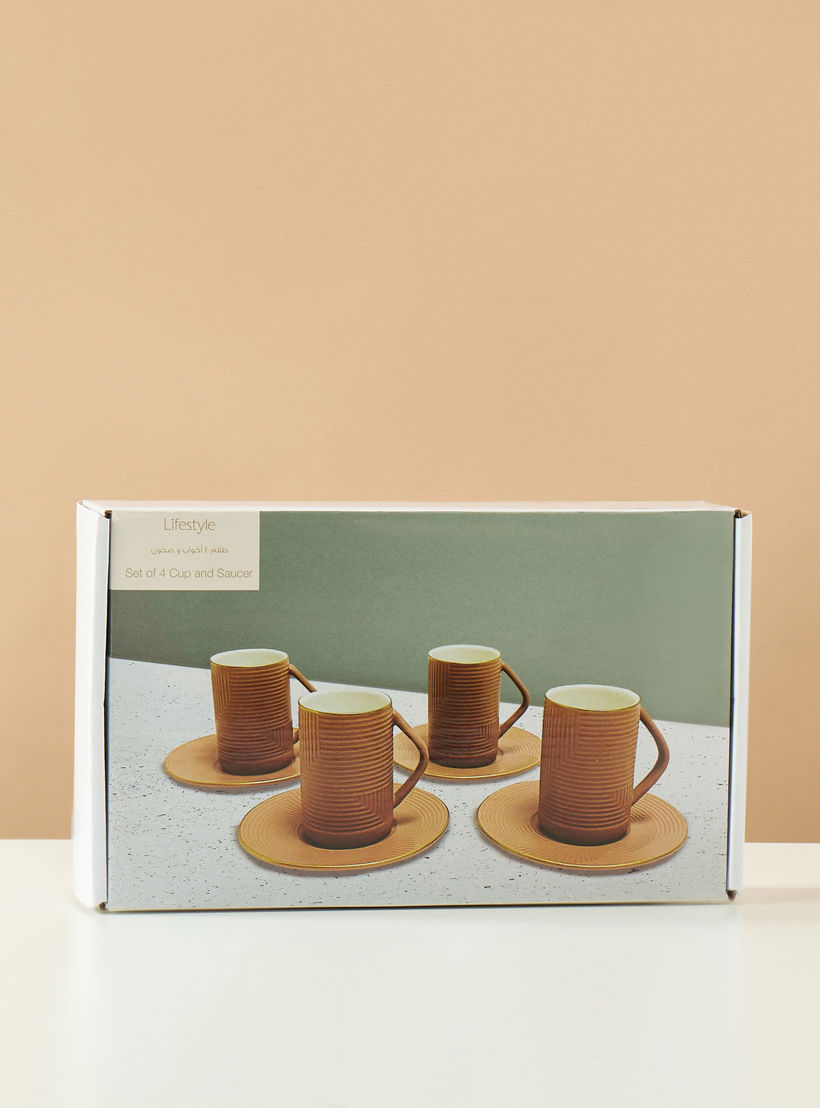 Jawhara 8-Piece Ceramic Cup and Saucer Set-household-dining-teaandcoffee-teaandcoffeesets-image-5