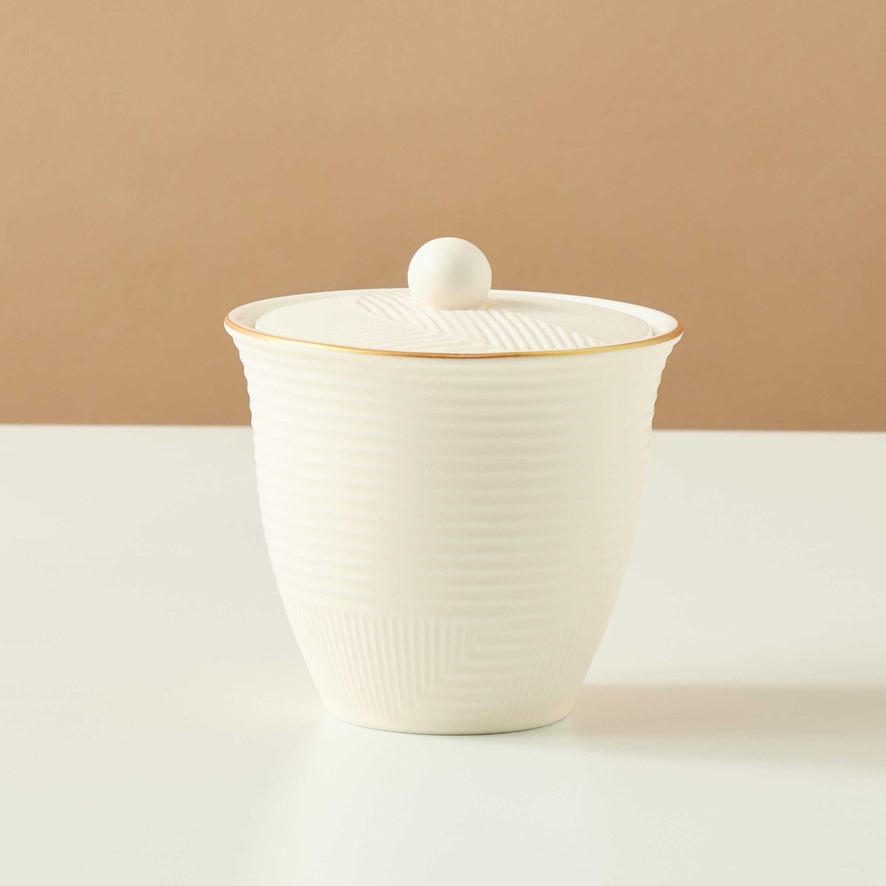 وعاء سكر سيراميك بارز الملمس من جوهرة-household-dining-teaandcoffee-teaandcoffeeaccessories-image-1