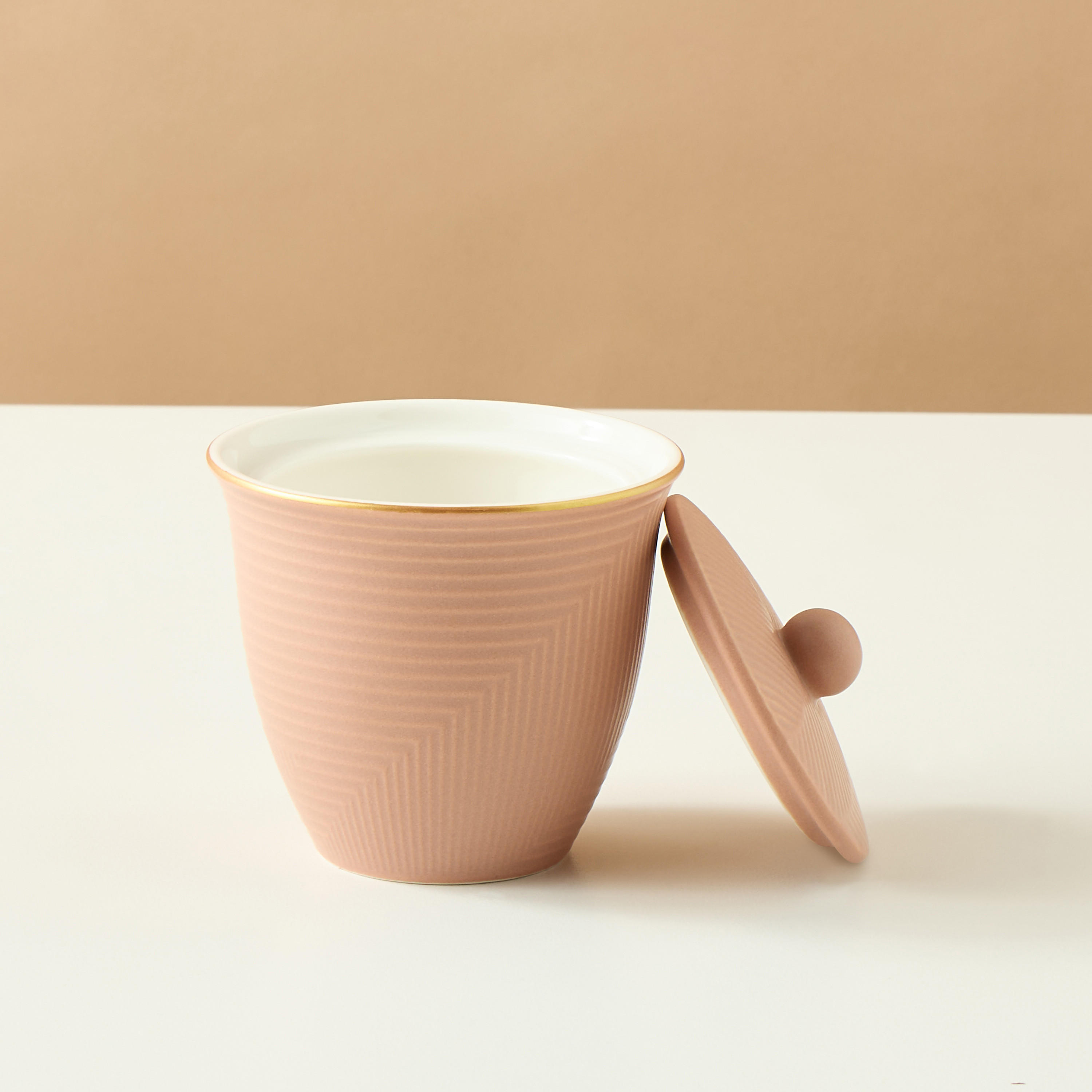 Textured Ceramic Sugar Pot-household-dining-teaandcoffee-teaandcoffeeaccessories-image-2