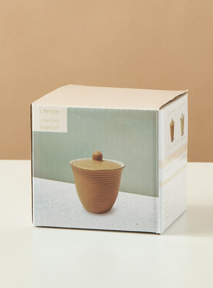 Textured Ceramic Sugar Pot-household-dining-teaandcoffee-teaandcoffeeaccessories-image-5