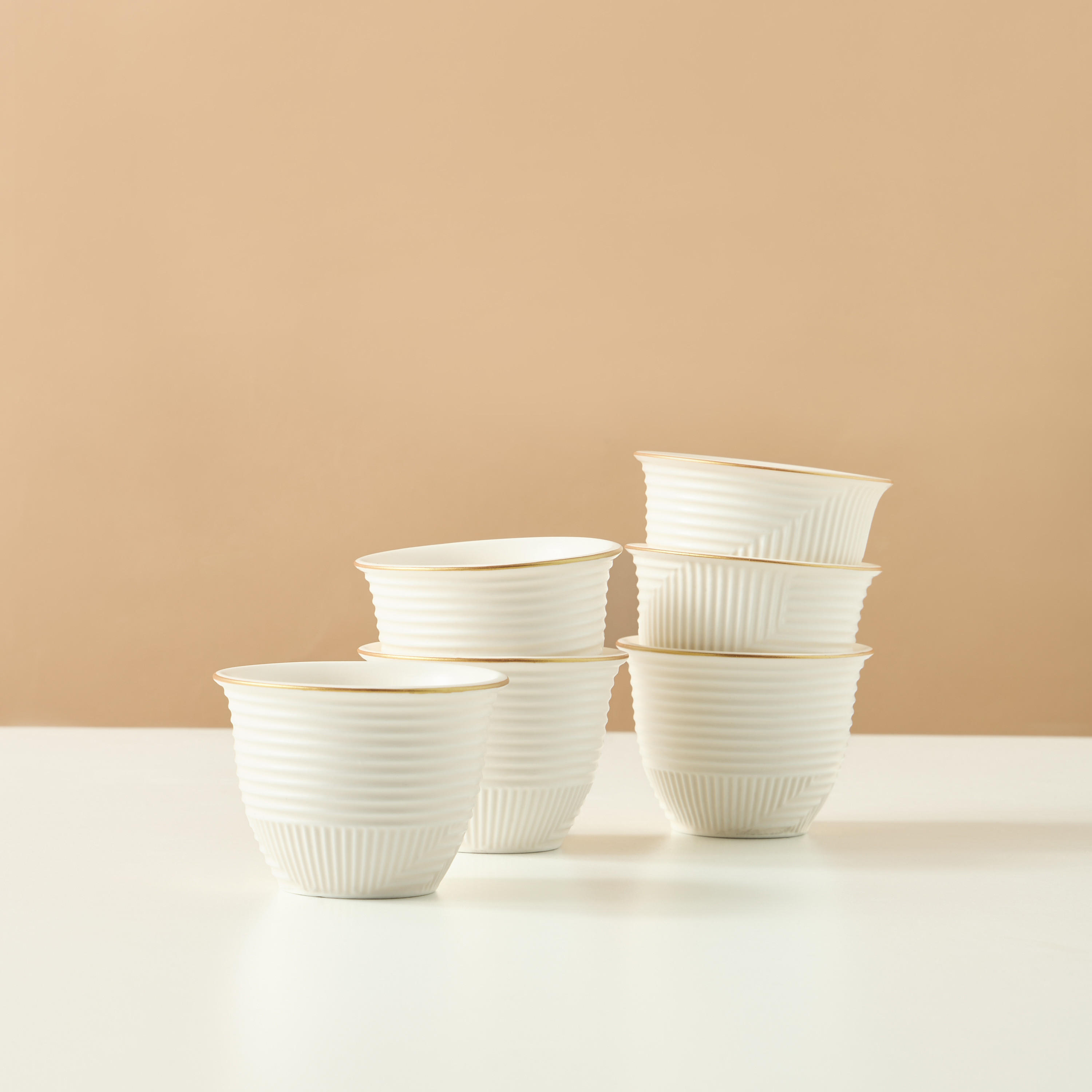 Jawhara Ceramic Qahwa Cup - Set of 6-household-dining-teaandcoffee-teaandcoffeesets-image-1