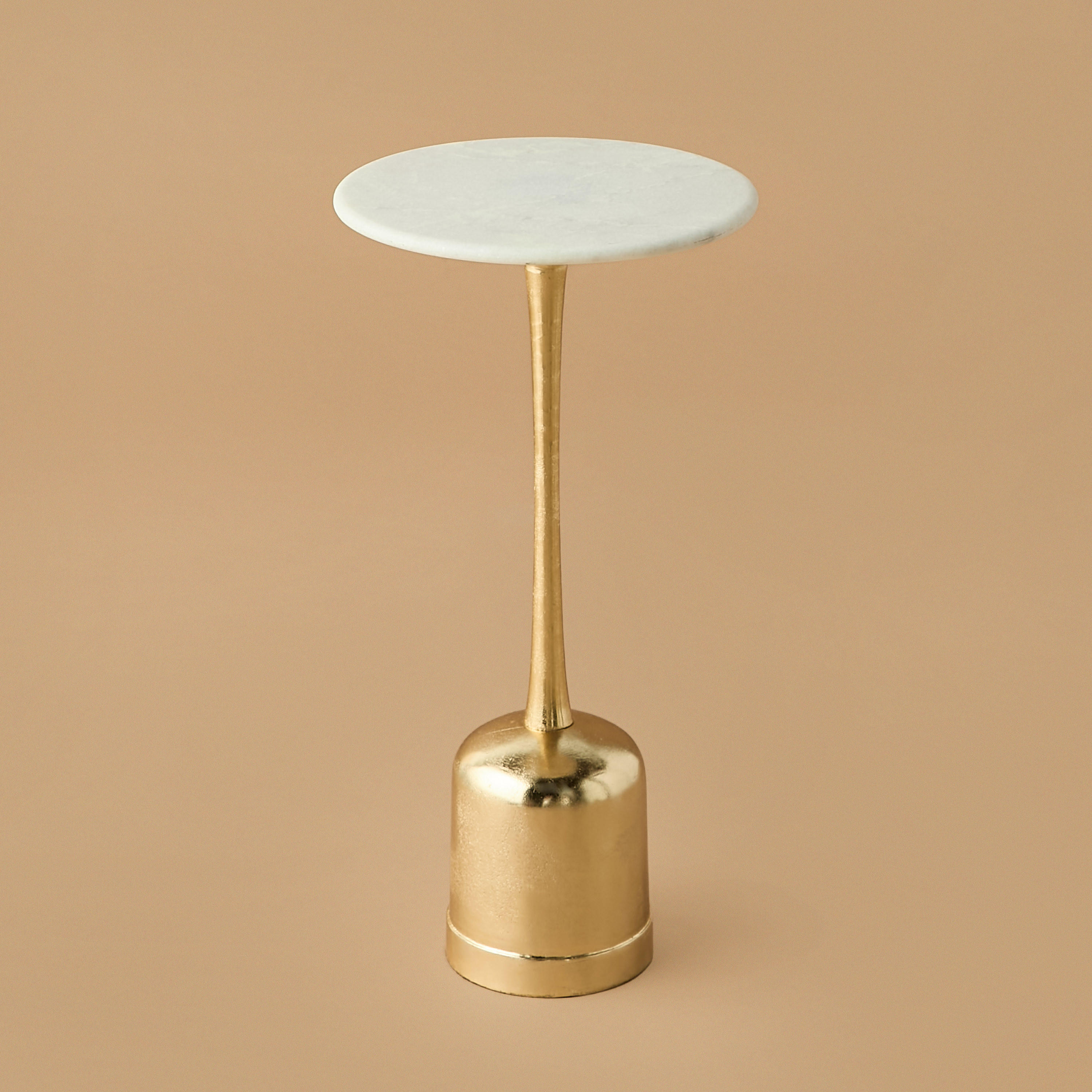 Marble Top Pedestal Table - 30x57 cms-furniture-livingroom-sideandendtables-image-2