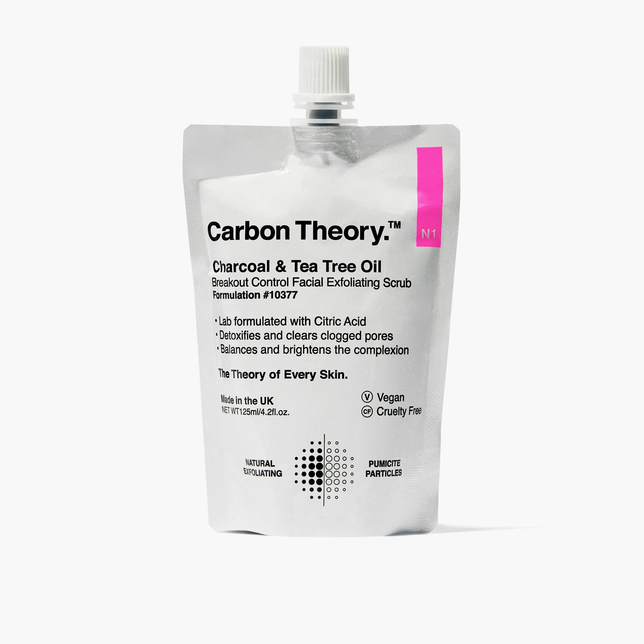 Carbon Theory Tea Tree Oil Breakout Control Exfoliating Scrub Cream - 125 ml-beautyandpersonalcare-skin-treatmentsandserums-image-1