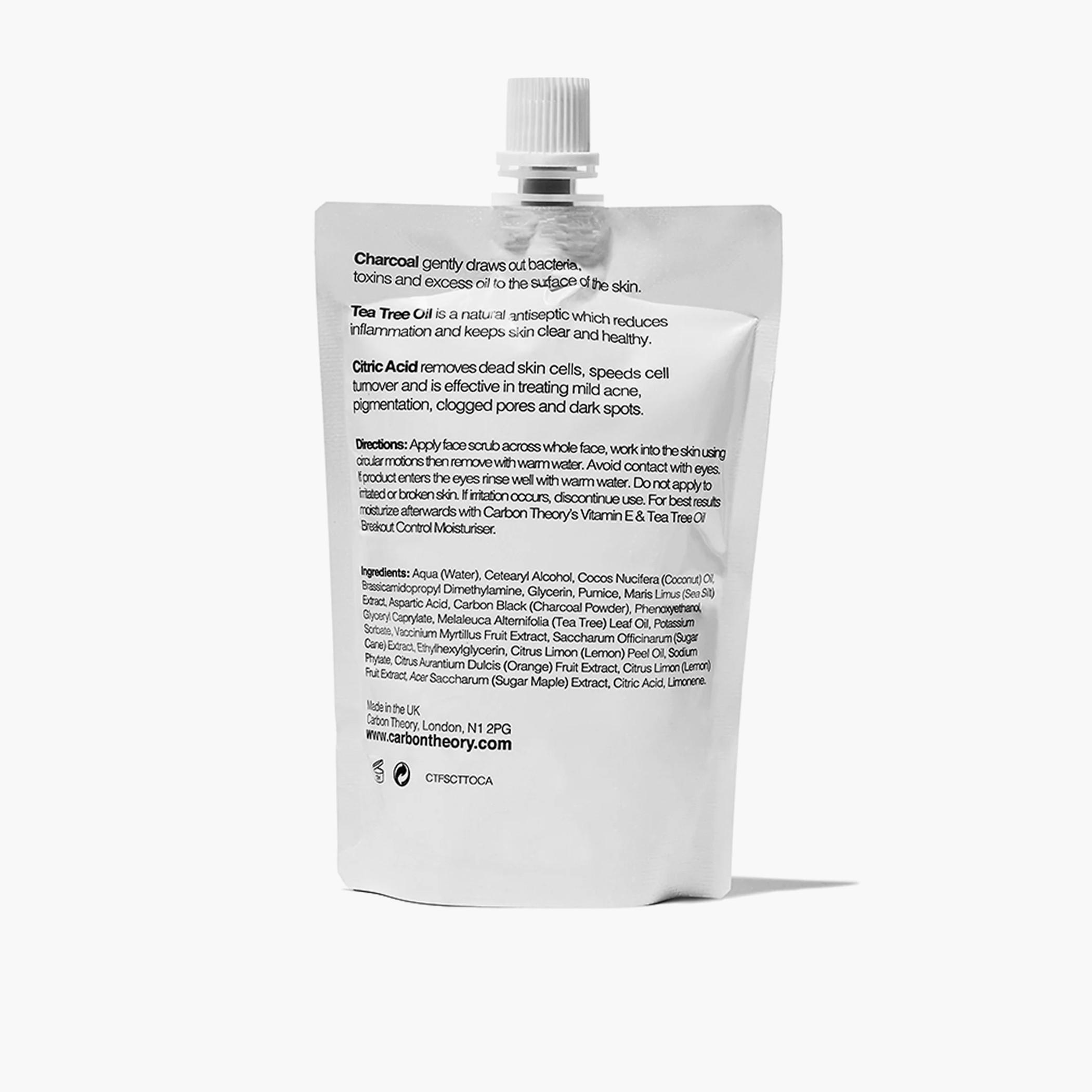 Carbon Theory Tea Tree Oil Breakout Control Exfoliating Scrub Cream - 125 ml-beautyandpersonalcare-skin-treatmentsandserums-image-2