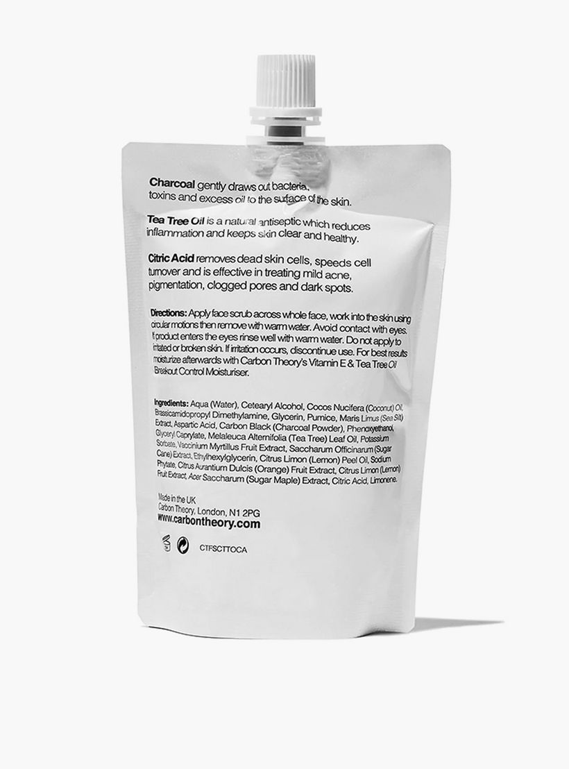 Carbon Theory Tea Tree Oil Breakout Control Exfoliating Scrub Cream - 125 ml-beautyandpersonalcare-skin-treatmentsandserums-image-2