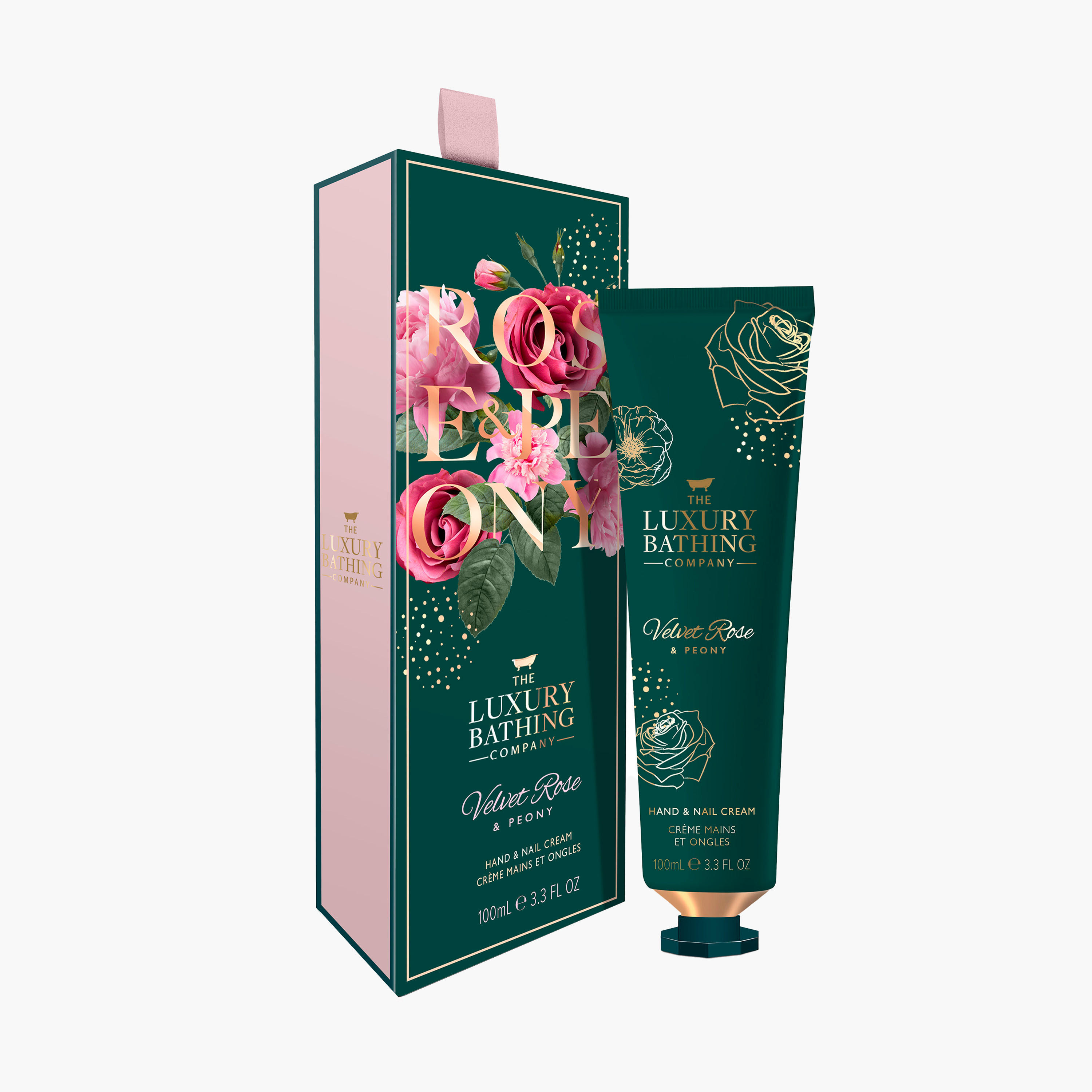 The Luxury Bathing Company Velvet Rose and Peony Hand Cream - 100 ml-beautyandpersonalcare-giftsets-image-1
