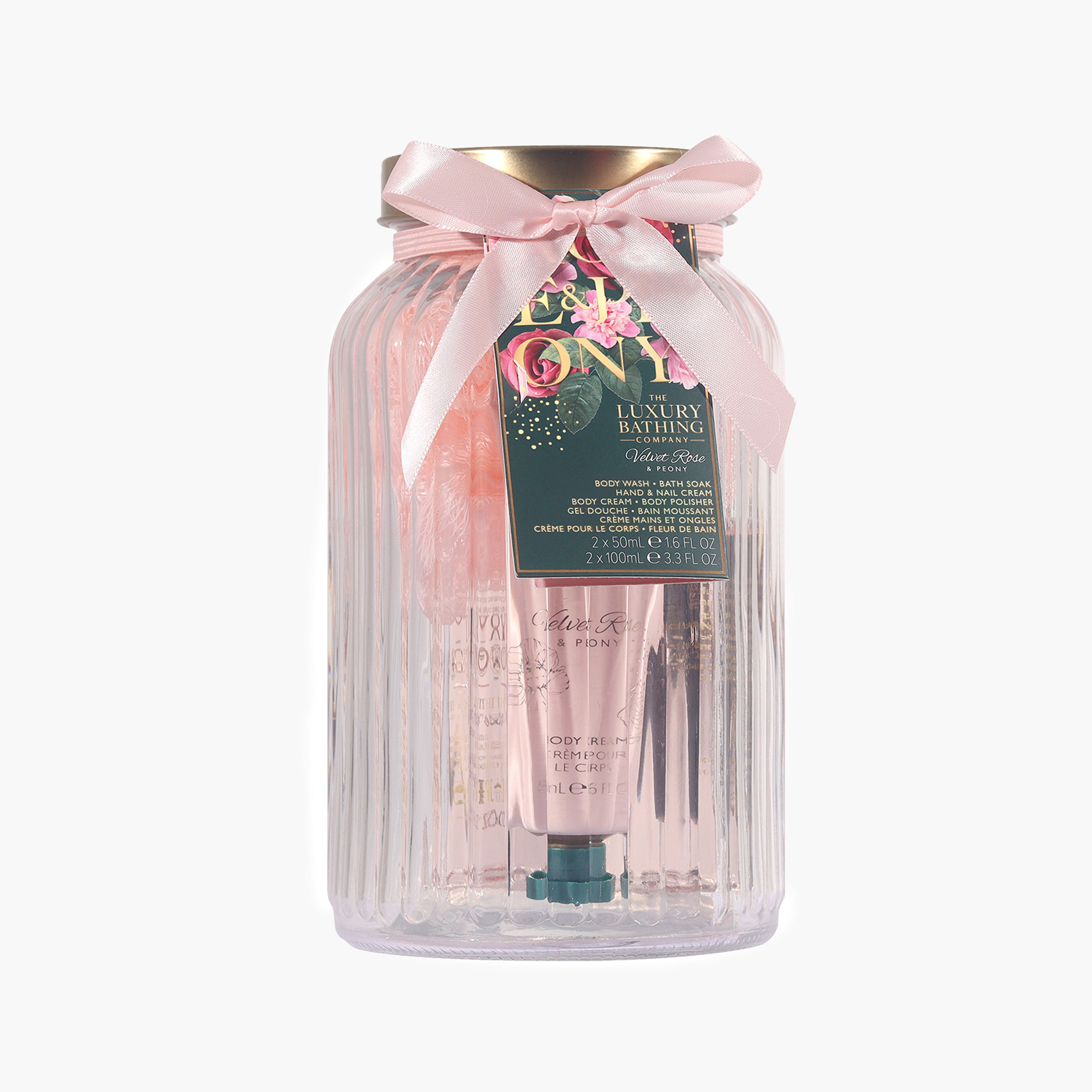 مجموعة هدايا فيلفيت روز وبيوني 6 قطع من ذا لكجري بيثينج كومباني-beautyandpersonalcare-giftsets-image-2