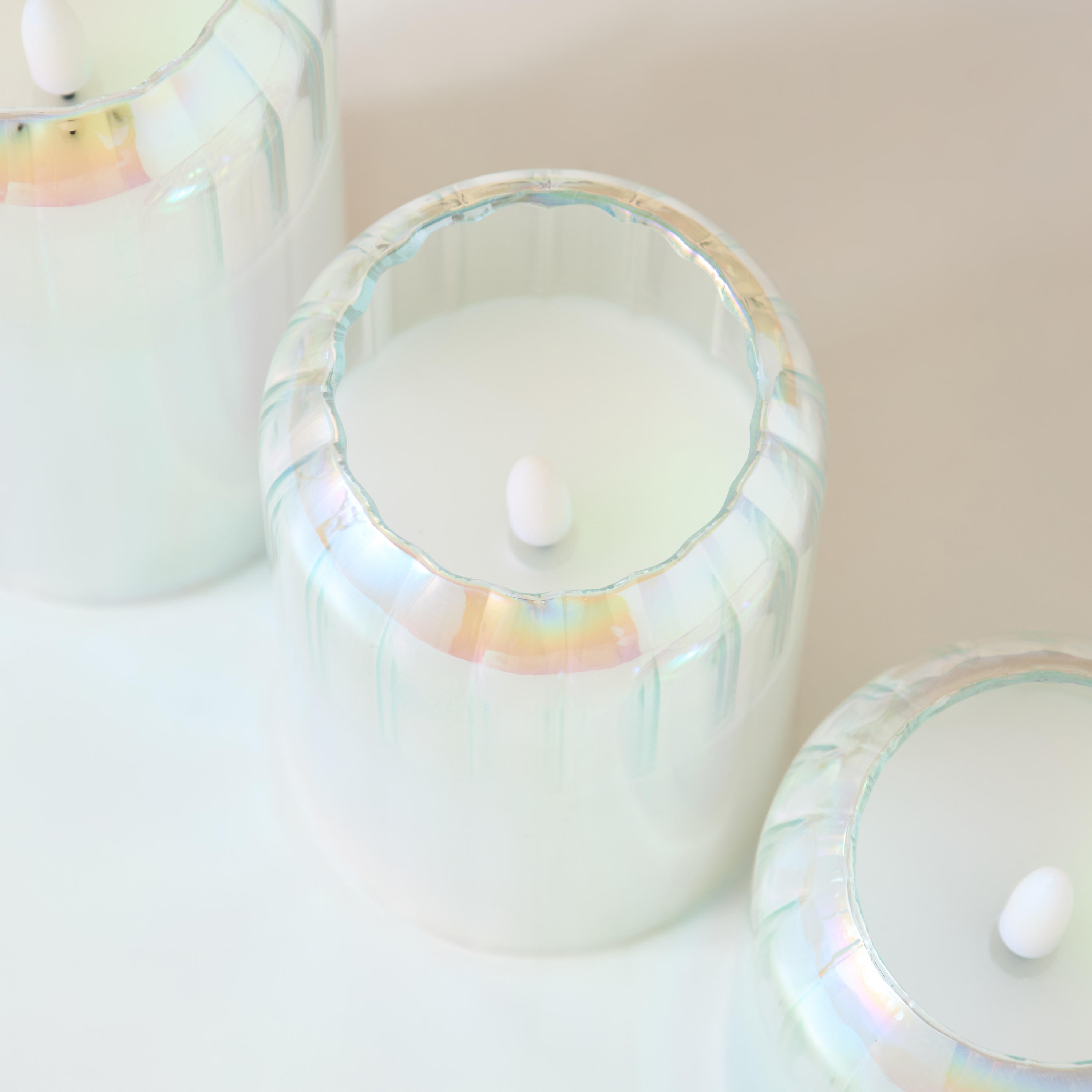 Flameless LED 3-Piece Glass Illuminar Candle Set - 25x9x17 cms-household-homefragrance-candles-image-3