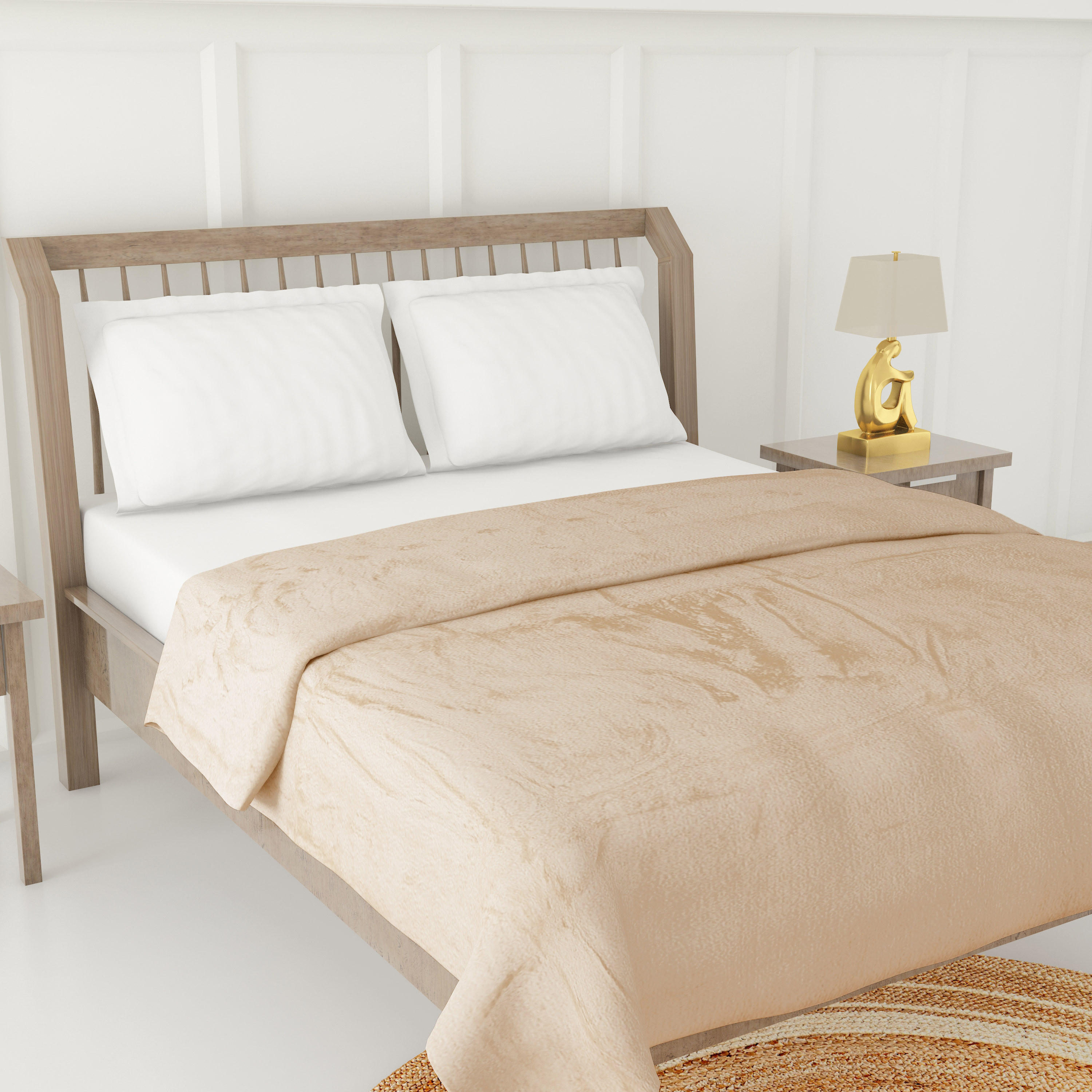 Luxury 240 GSM Soft Plush Flannel Blanket - 200x200 cms-household-bedding-blankets-image-3