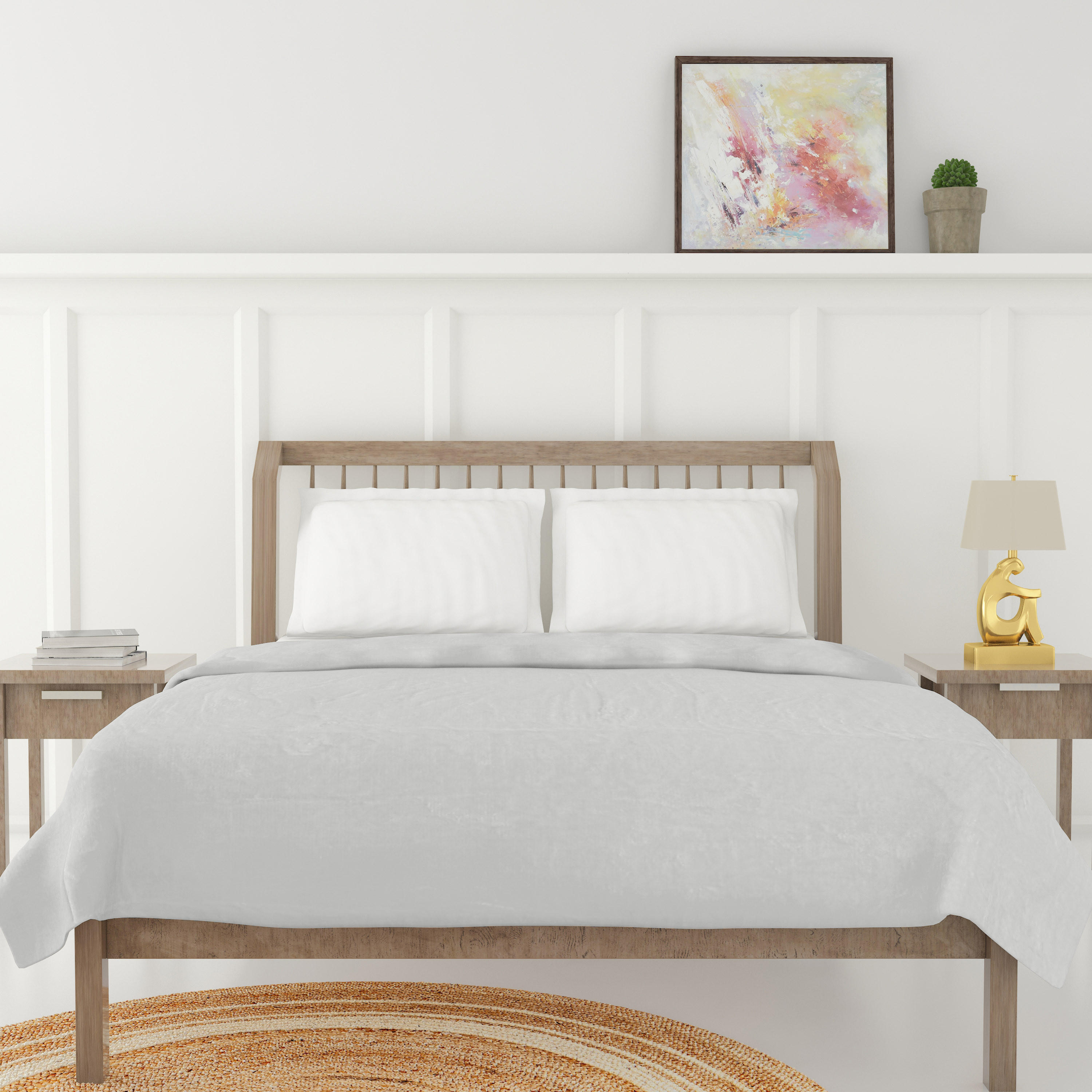 Luxury 240 GSM Soft Plush Flannel Blanket - 200x200 cms-household-bedding-blankets-image-1