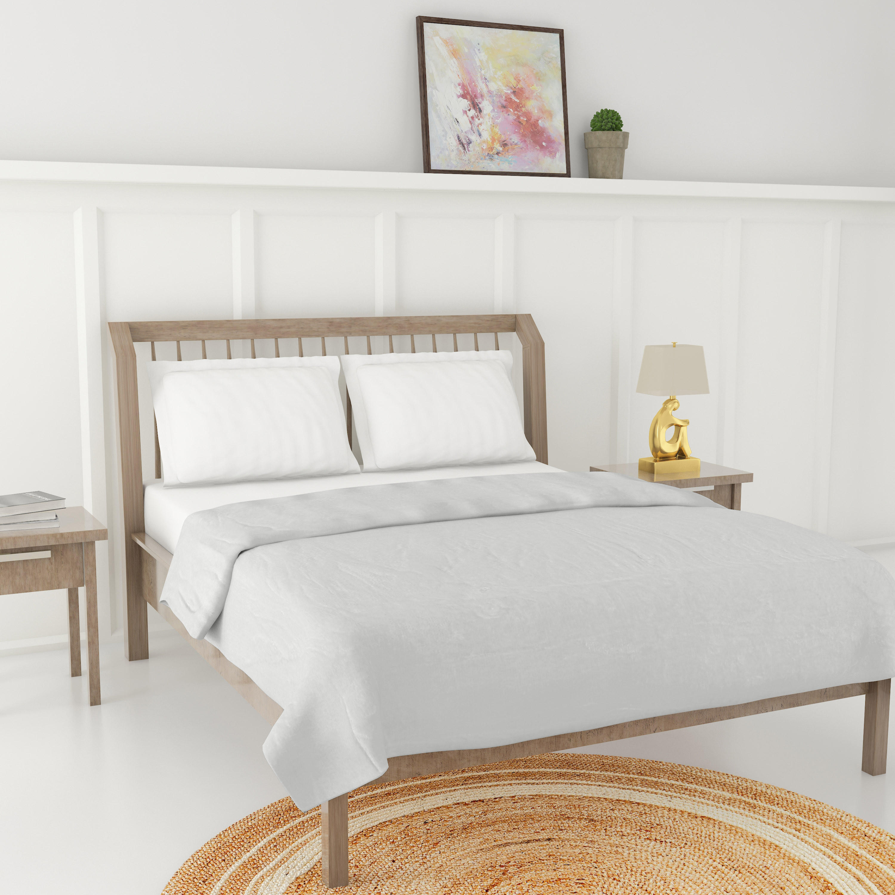 Luxury 240 GSM Soft Plush Flannel Blanket - 200x200 cms-household-bedding-blankets-image-2