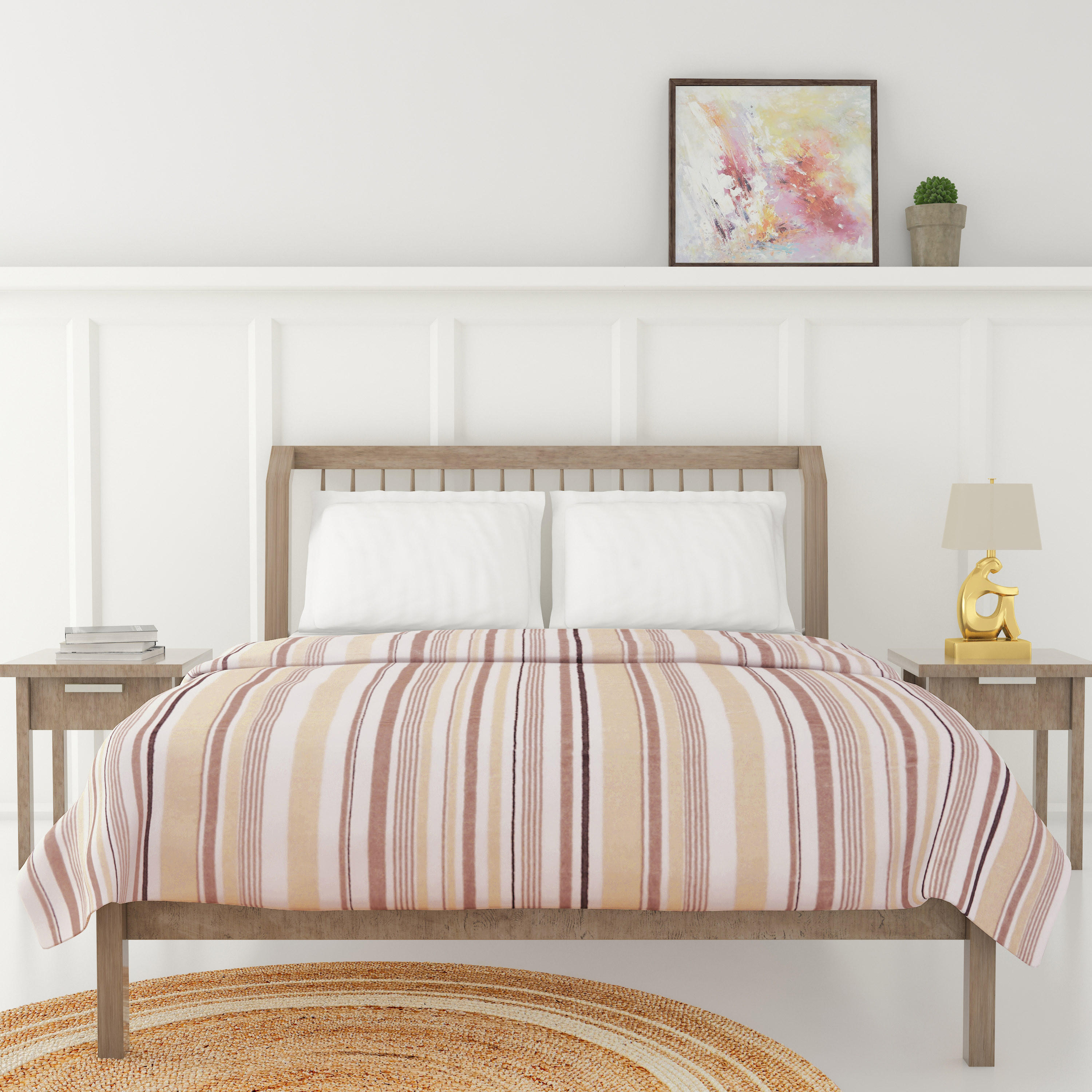 Luxury 240 GSM Soft Plush Flannel Blanket - 200x200 cms-household-bedding-blankets-image-1