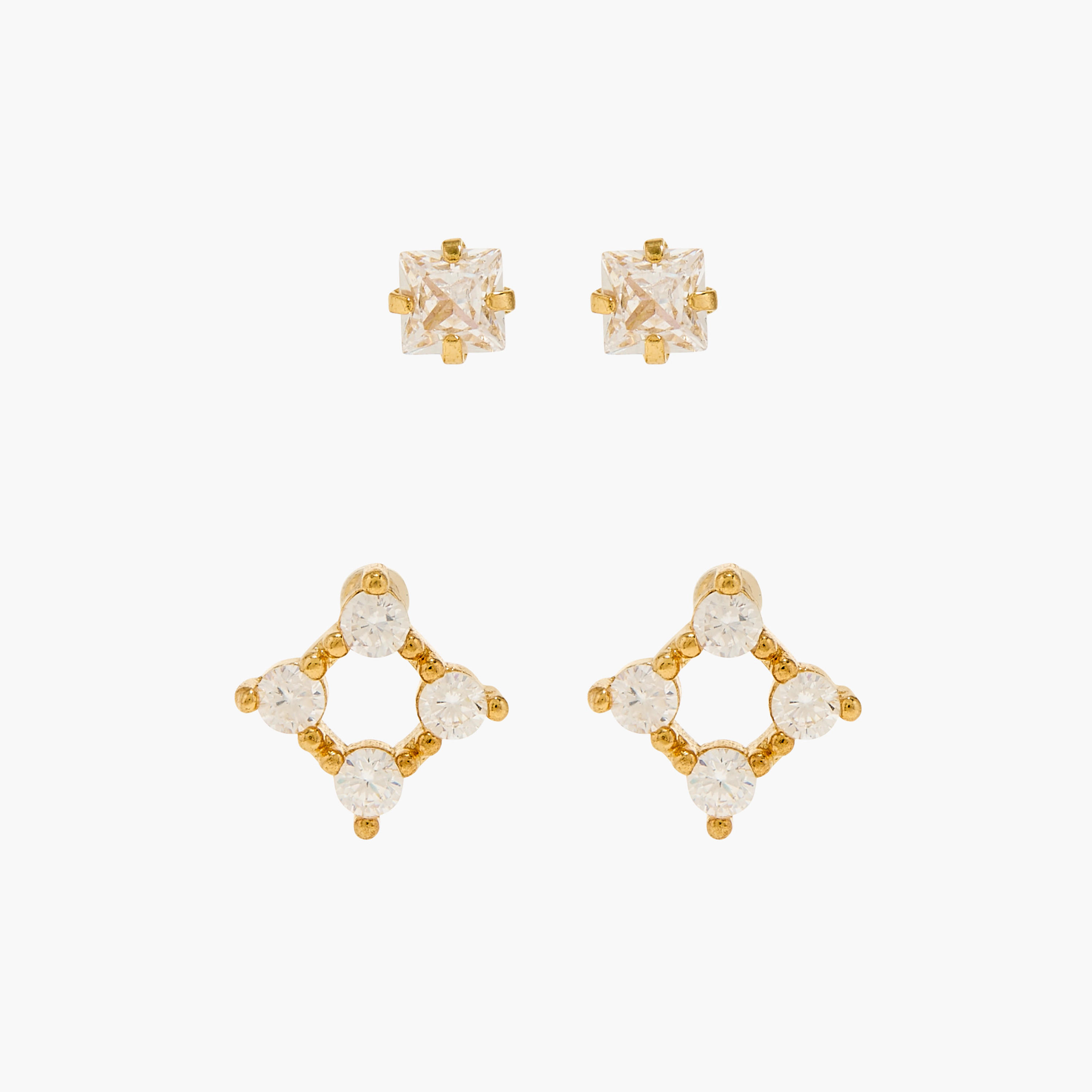 حلقان مزينة بمكبس إغلاق خلفي - طقم من زوجين-women-watchesandjewellery-jewellery-earrings-image-1