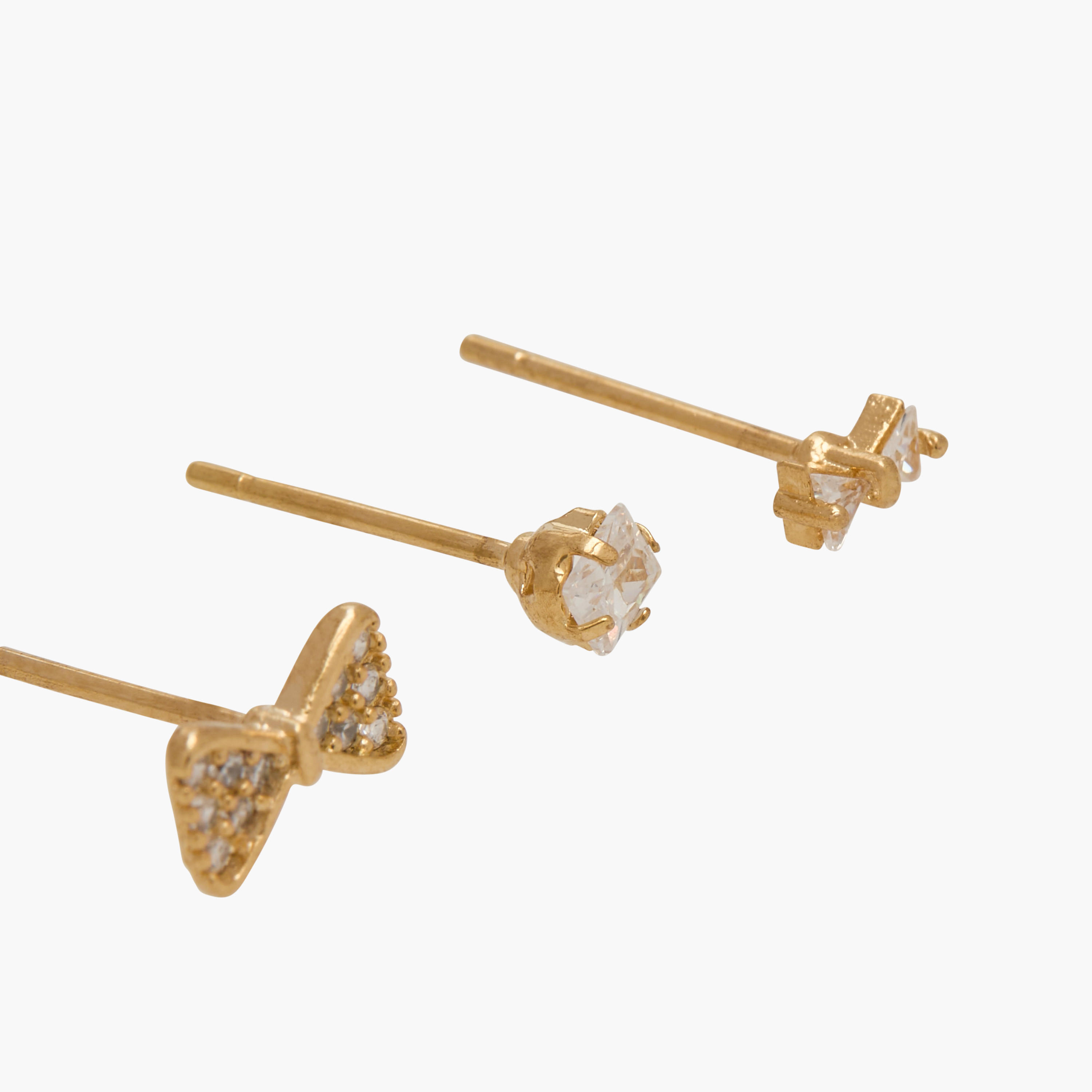 Stone Embellished Earrings with Pushback Closure - Set of 3-women-watchesandjewellery-jewellery-earrings-image-6