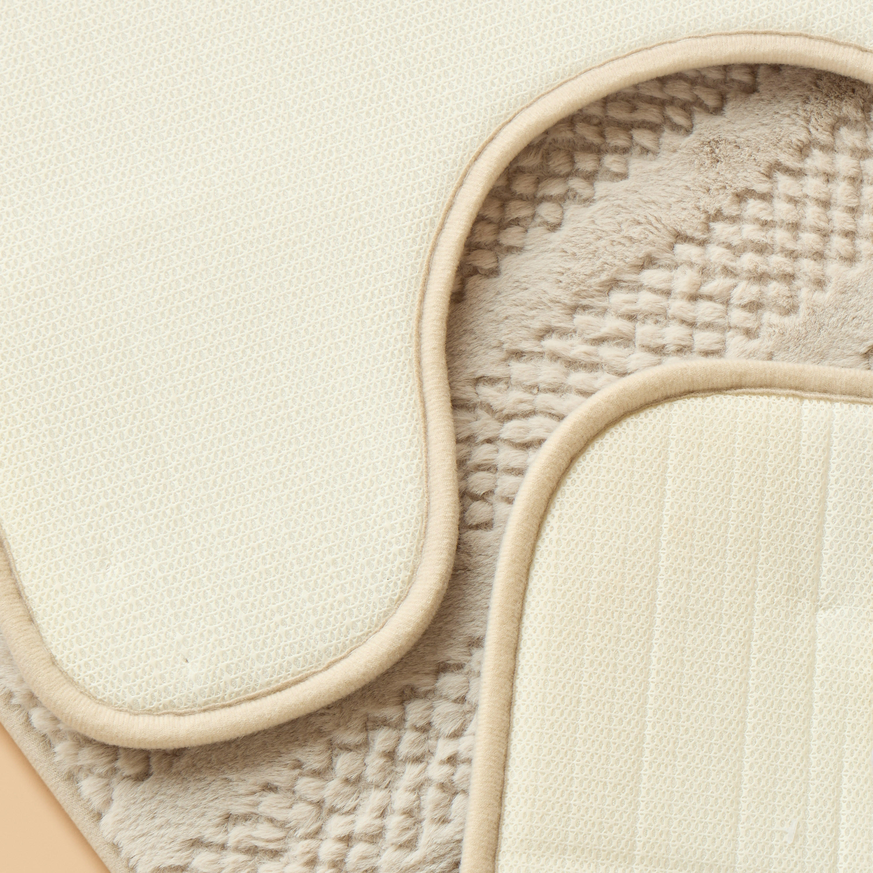 Textured 2-Piece Foam Bath Mat Set - 50x80 cm-household-bathandlaundry-bathlinen-bathmatsandtubmats-image-5
