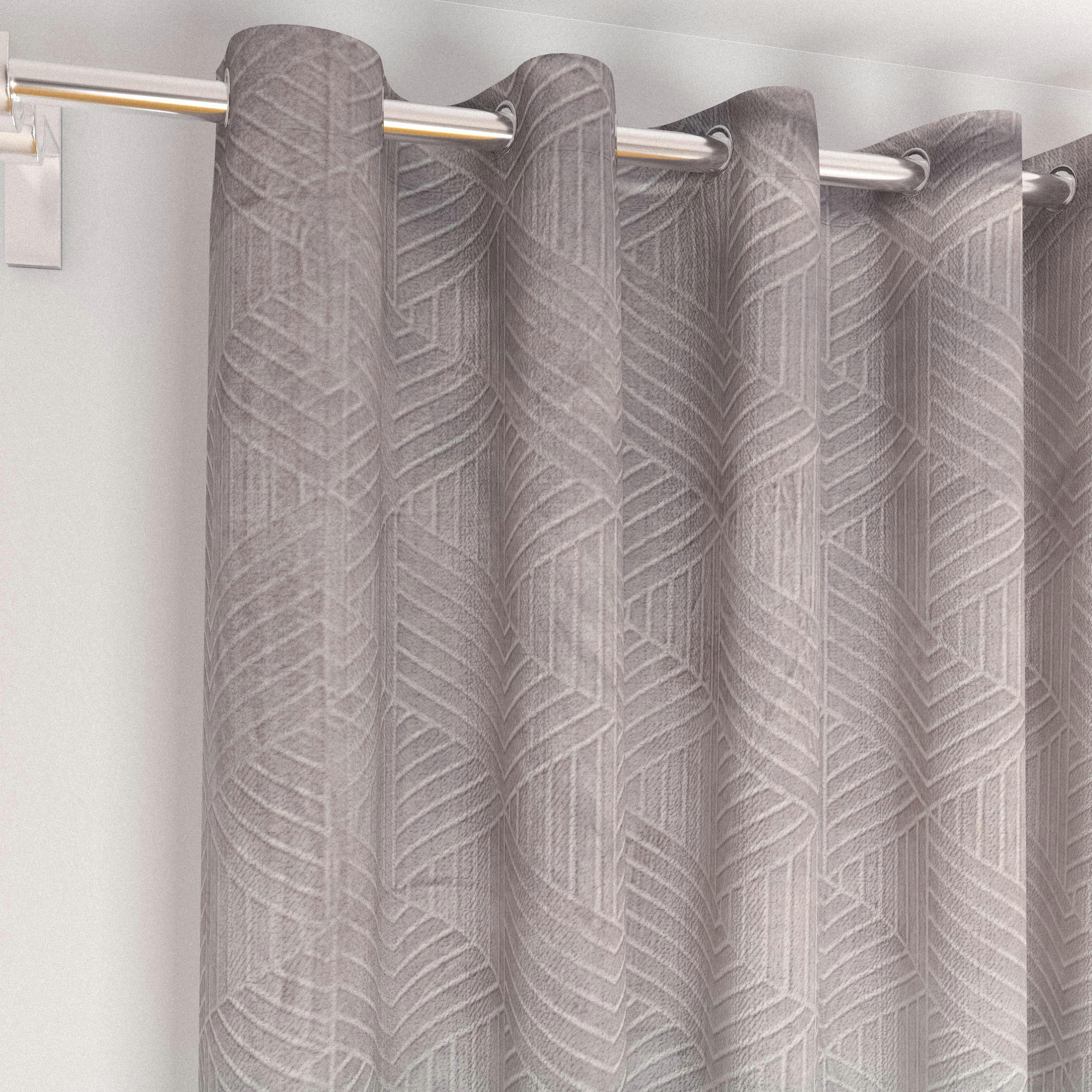 Textured 2-Piece Curtain Set - 140x240 cm-household-windows-curtains-image-3
