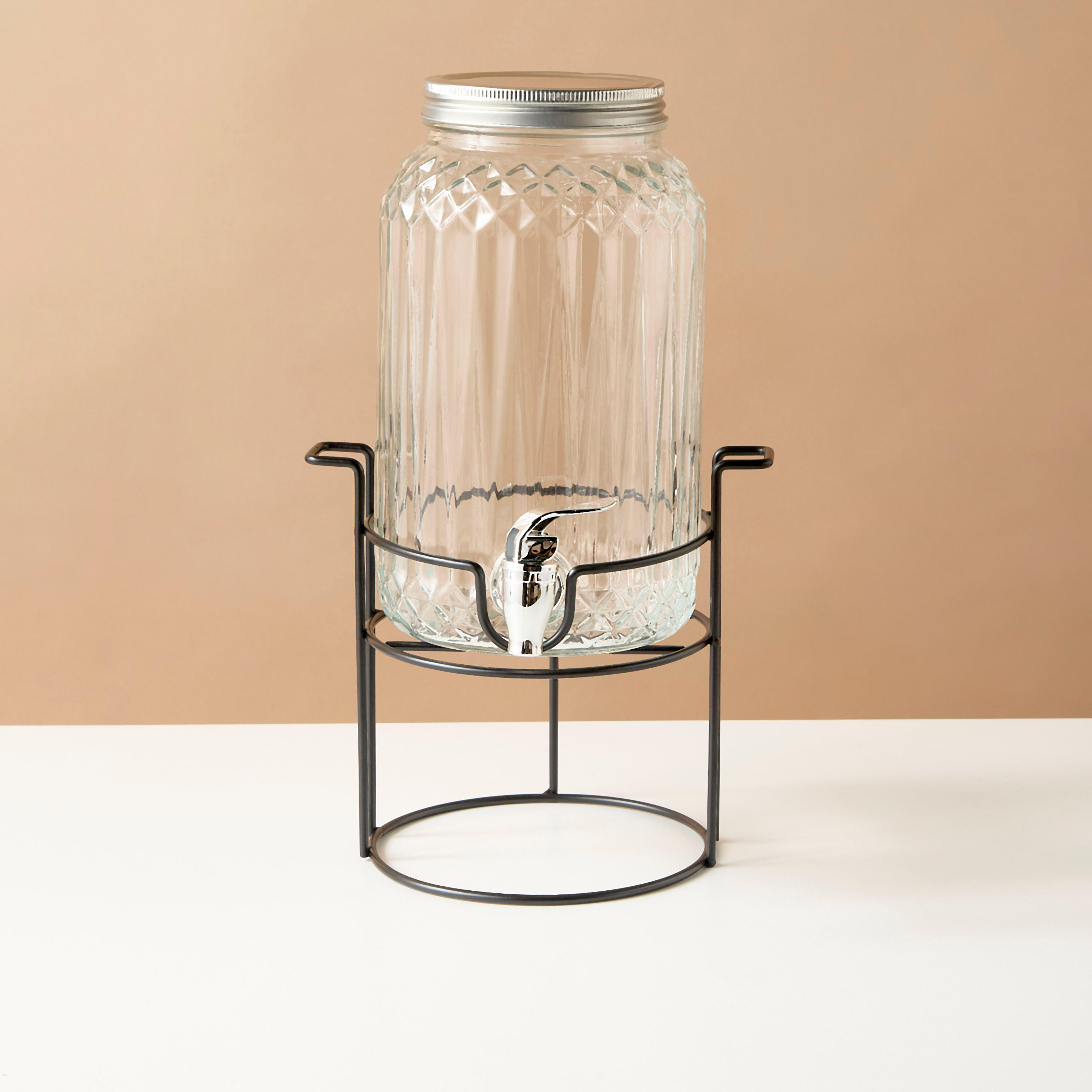 Glass 6-Piece Dispenser and Tumbler Set-household-dining-drinkserveware-dispensers-image-3