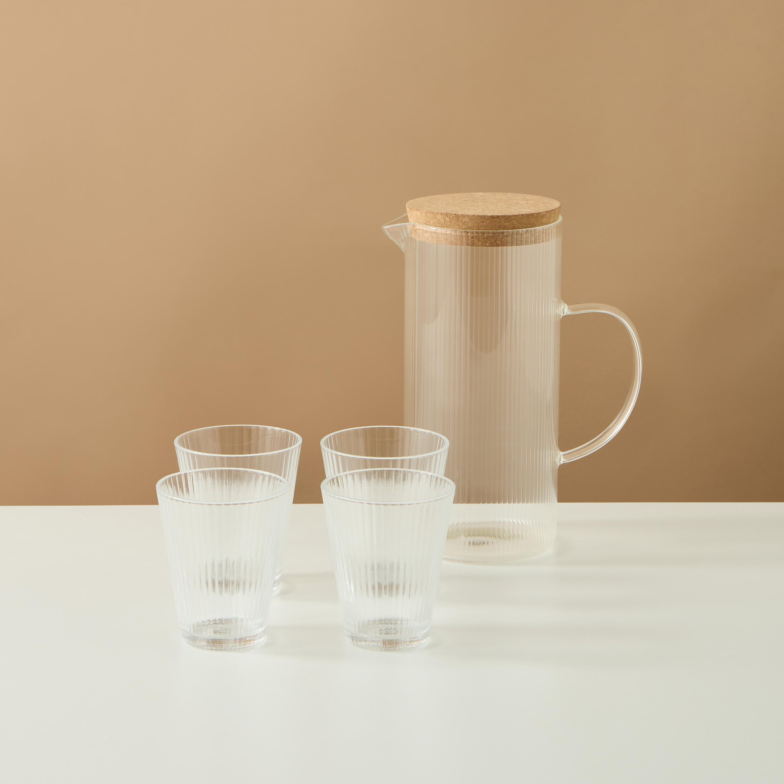 Glass 5-Piece Beverage Set-household-dining-drinkserveware-jugsdecantersandcarafes-image-1