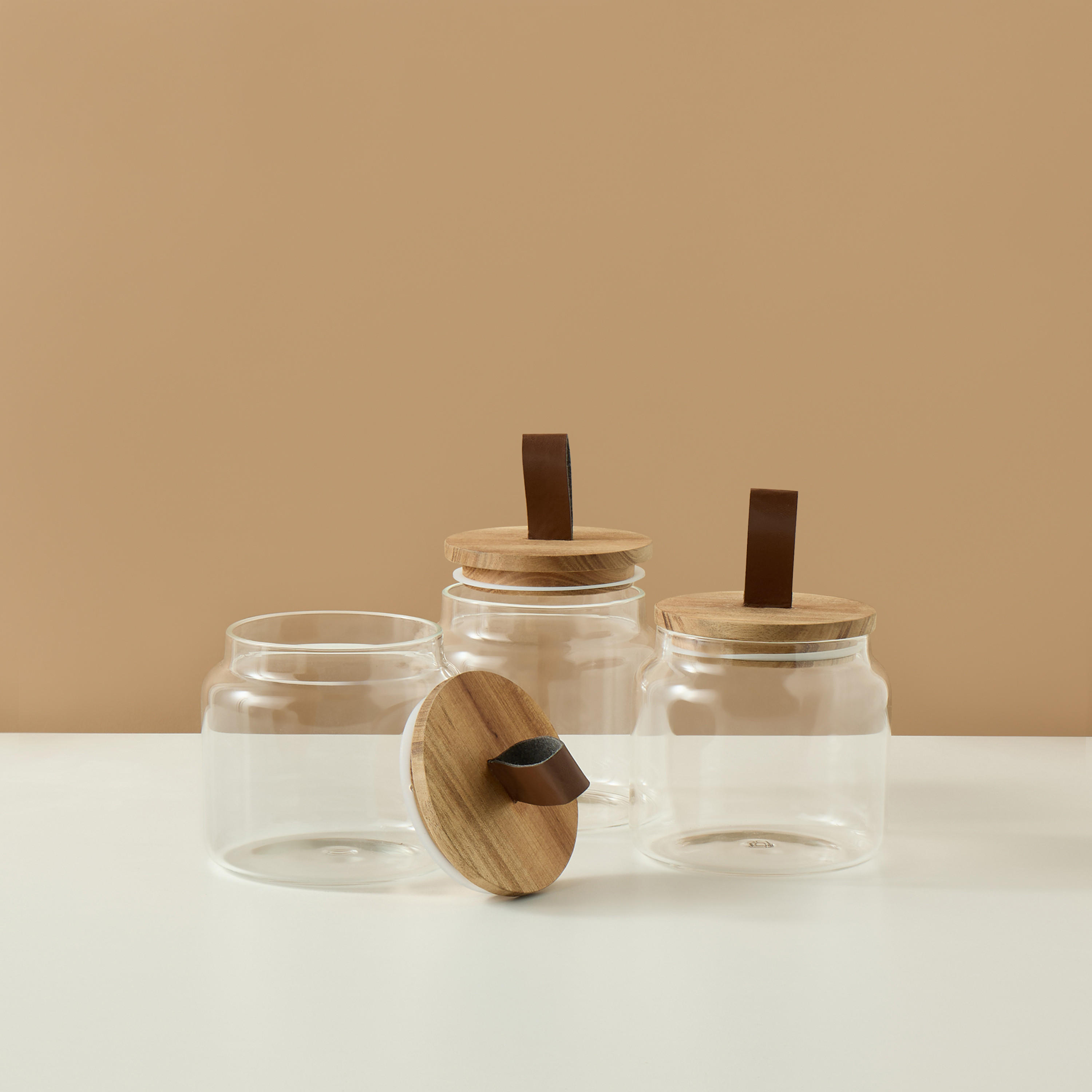 Glass Canister with Lid - Set of 3-household-kitchen-foodstorage-canistersandjars-image-1