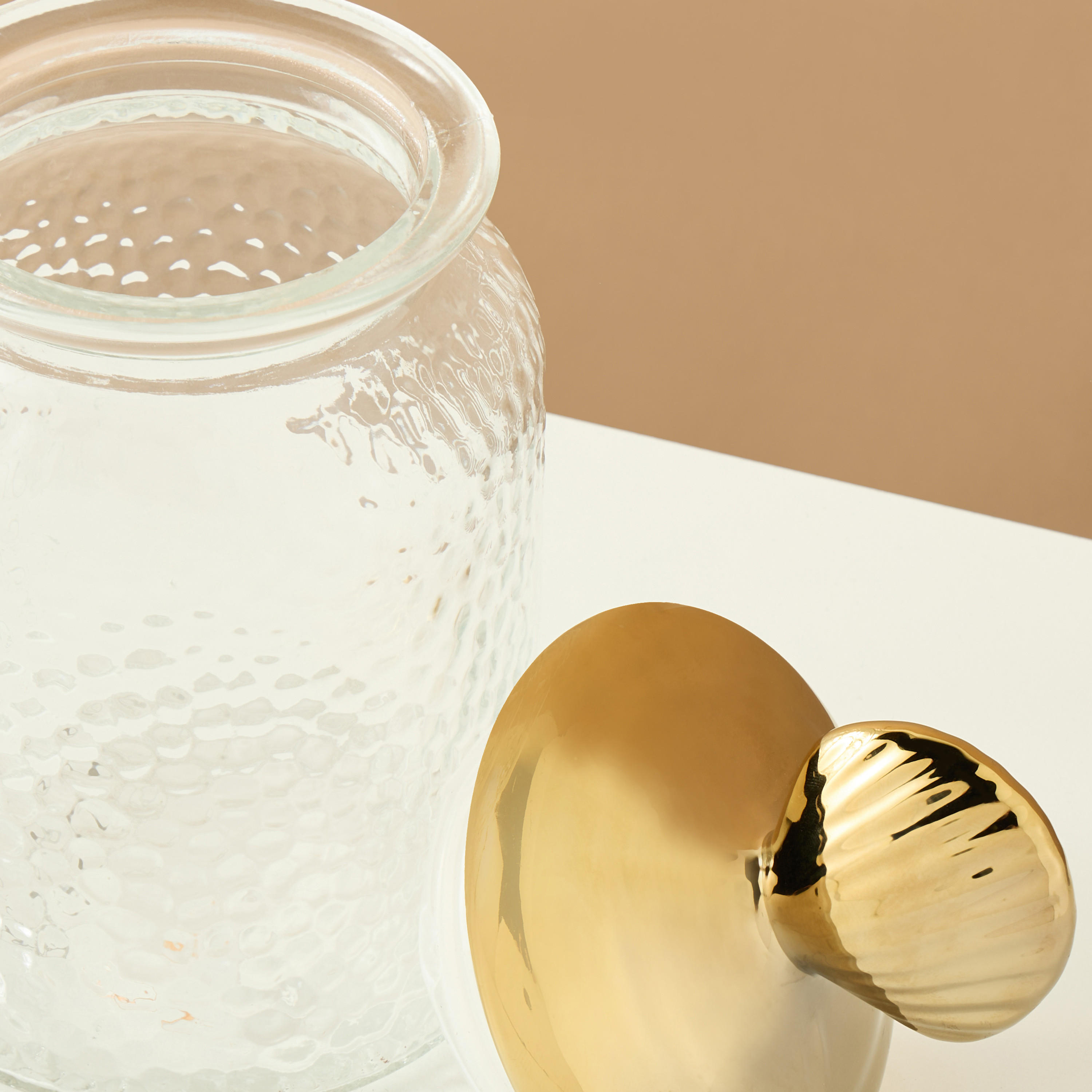 Textured Glass Jar with Lid - 190 ml-household-kitchen-foodstorage-containers-image-3