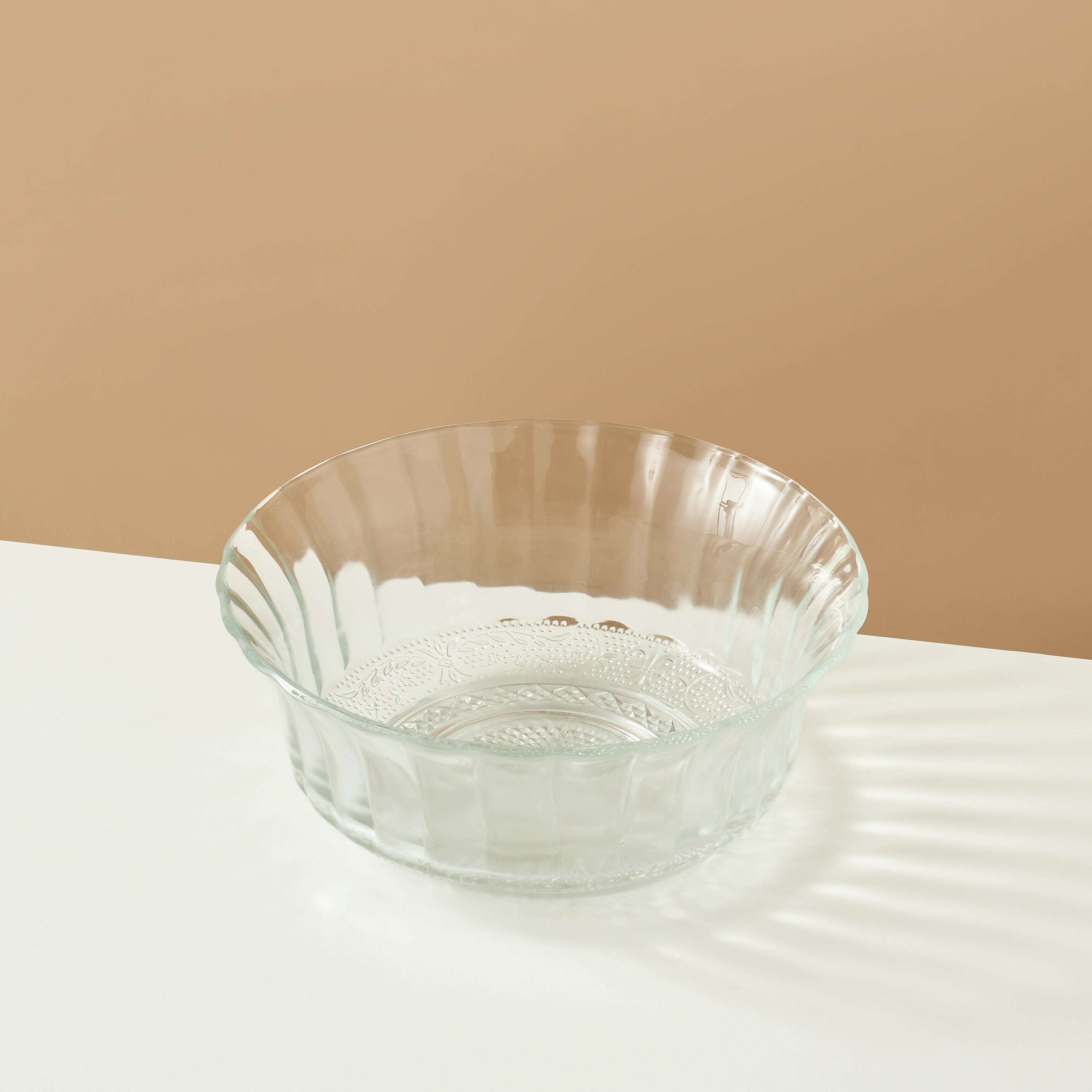 Textured 5-Piece Glass Serving Bowl Set - 23 cms-household-dining-dinnerware-bowls-image-3