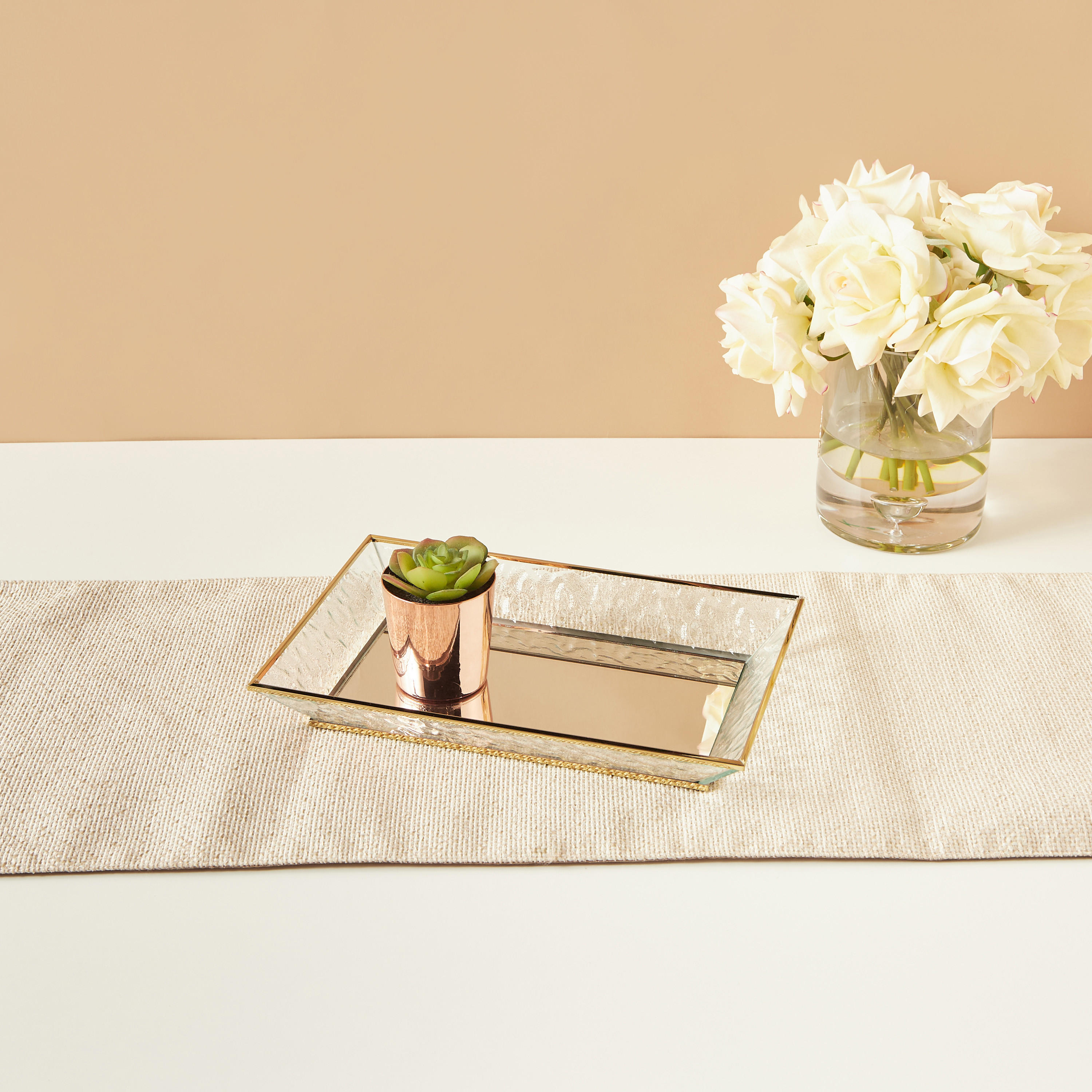 Decorative Buffed Glass Tray-household-decor-boxesandtrays-image-1