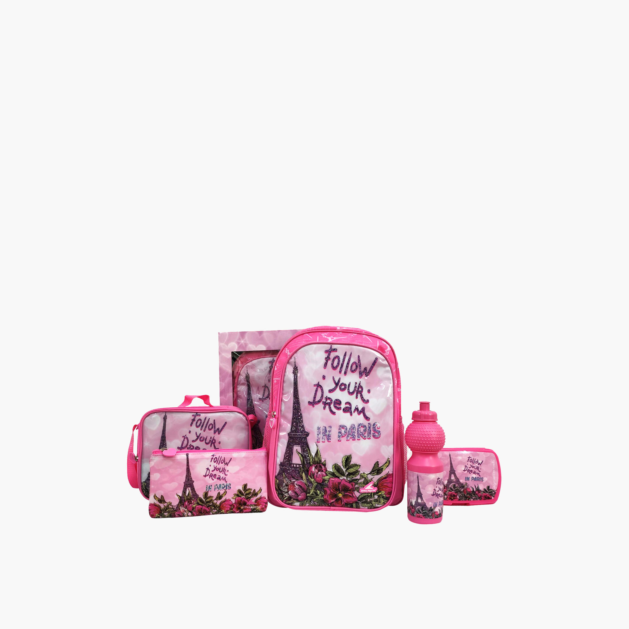 طقم شنطة ظهر 5 قطع بطبعة من رويال فالكون-cpkids-backtoschool-schoolbagsandbackpacks-sets-image-1