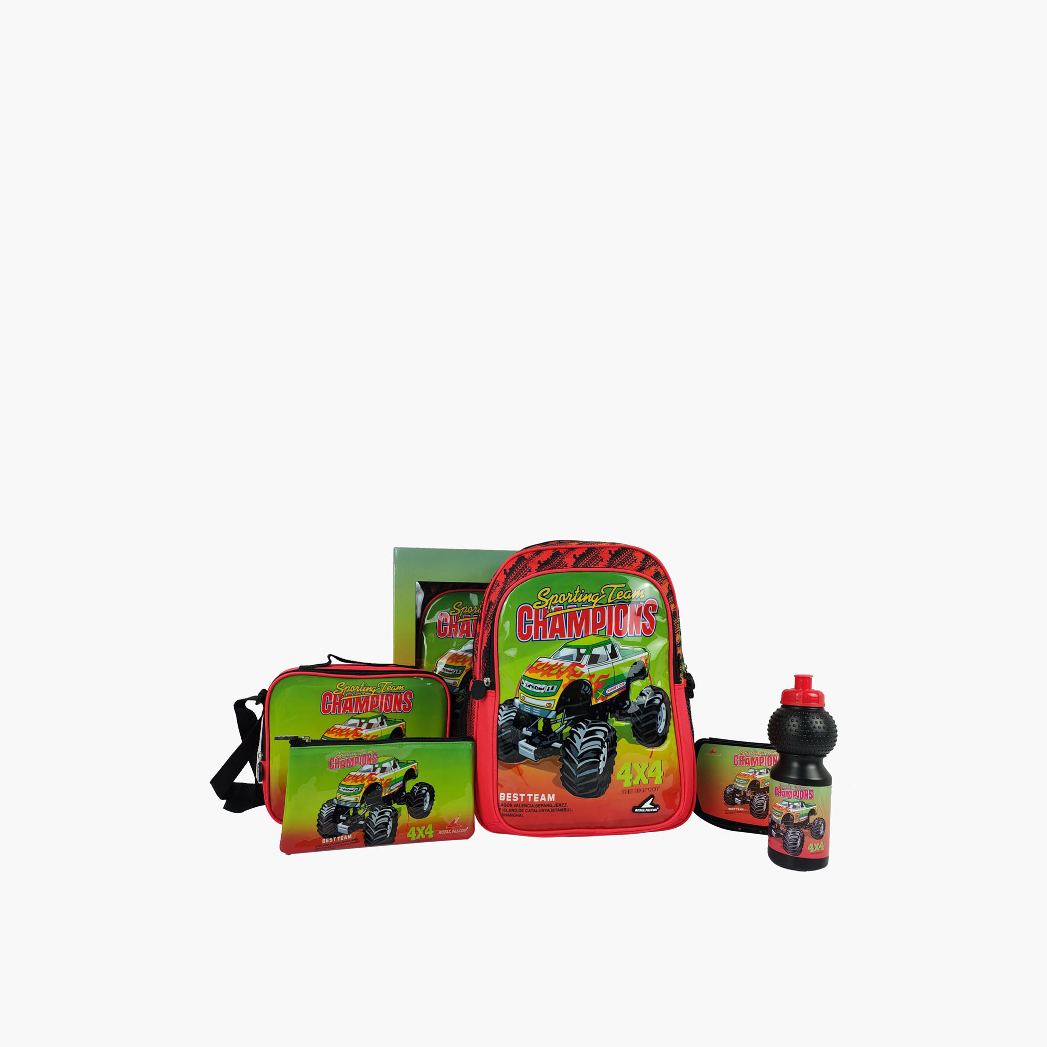Royal Falcon 5-Piece Graphic Print 16-inch Backpack Set - 28x10x40 cms-cpkids-backtoschool-schoolbagsandbackpacks-sets-image-1