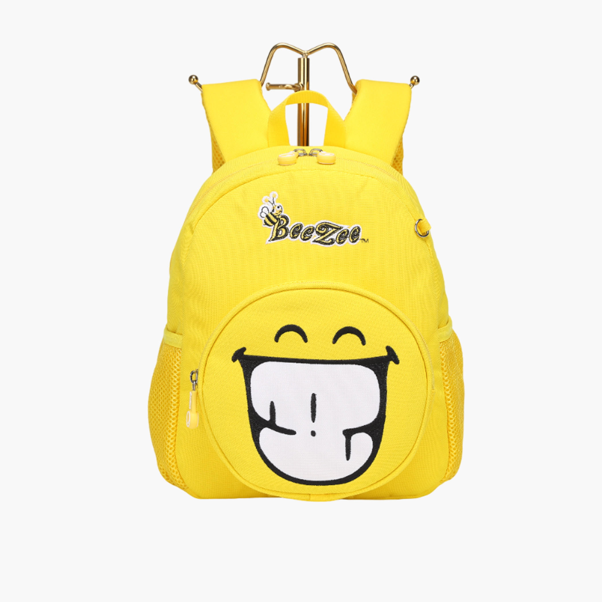 شنطة ظهر بحمالات قابلة للتعديل وسحّاب إغلاق وزخارف شعار من بيزي- 12x8x30 سم-cpmen-fashionaccessories-bagsandwallets-backpacks-image-1