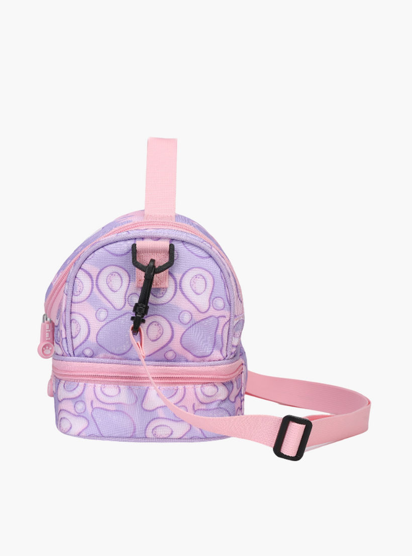 Mimi Cat Print Lunch Bag with Adjustable Strap and Zip Closure-school-lunchessentials-lunchbags-image-3