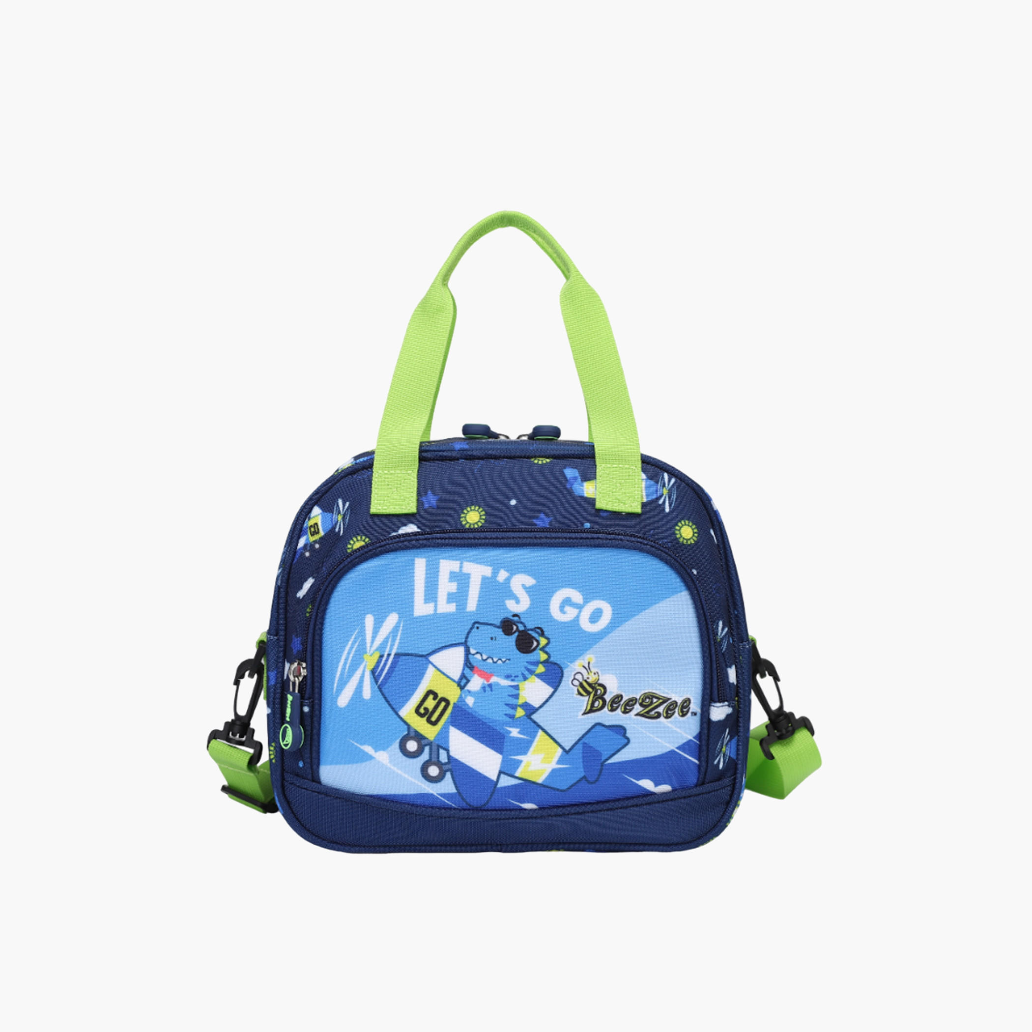 Beezee Printed Lunch Bag with Zip Closure-school-lunchessentials-lunchbags-image-1