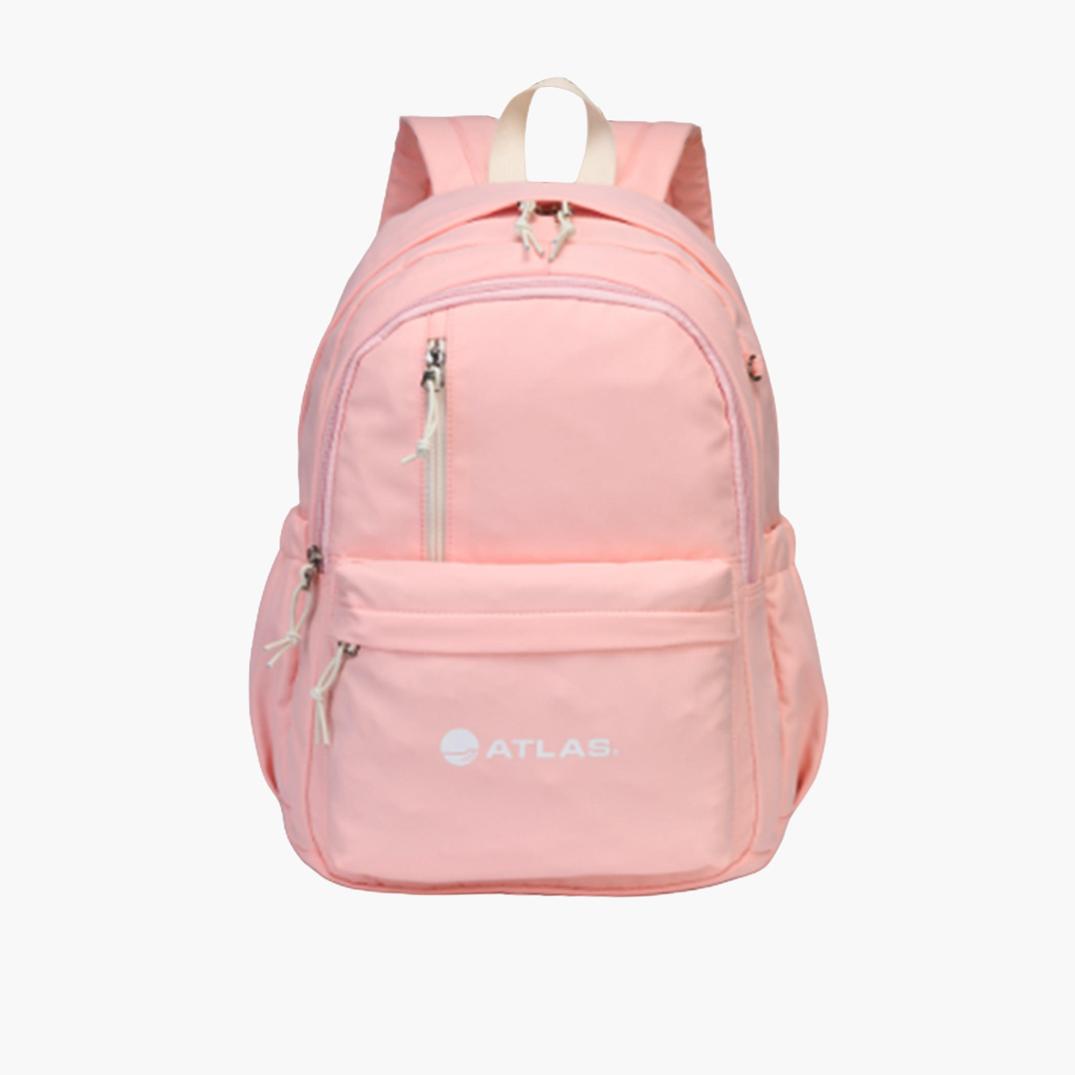 Atlas Logo Detail Backpack with Adjustable Straps and Zip Closure - 28x10x45 cms-school-bagsandbackpacks-backpacks-image-1