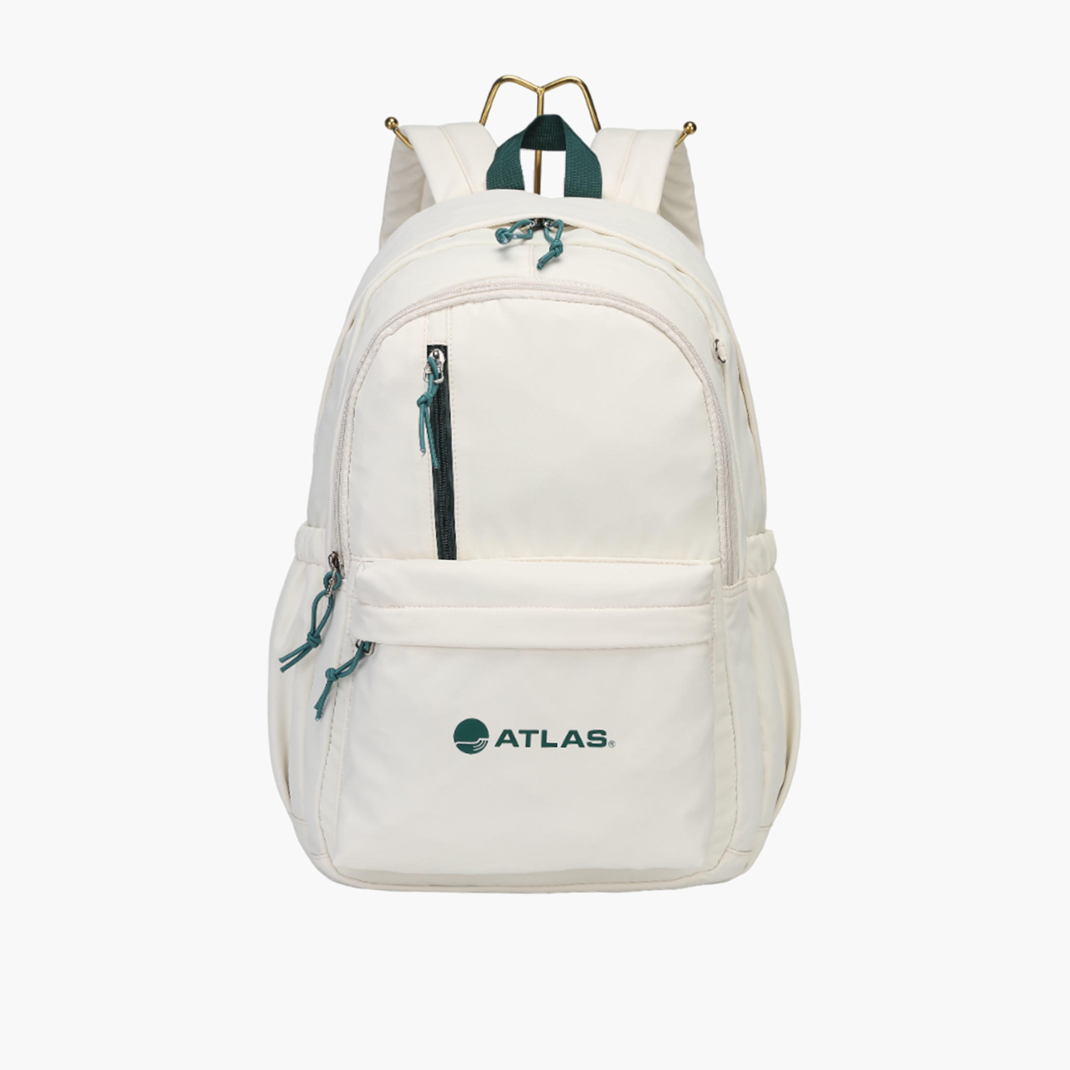 شنطة ظهر بحمالات قابلة للتعديل وسحّاب إغلاق وشعار من أطلس - 28x10x45 سم-school-bagsandbackpacks-backpacks-image-1
