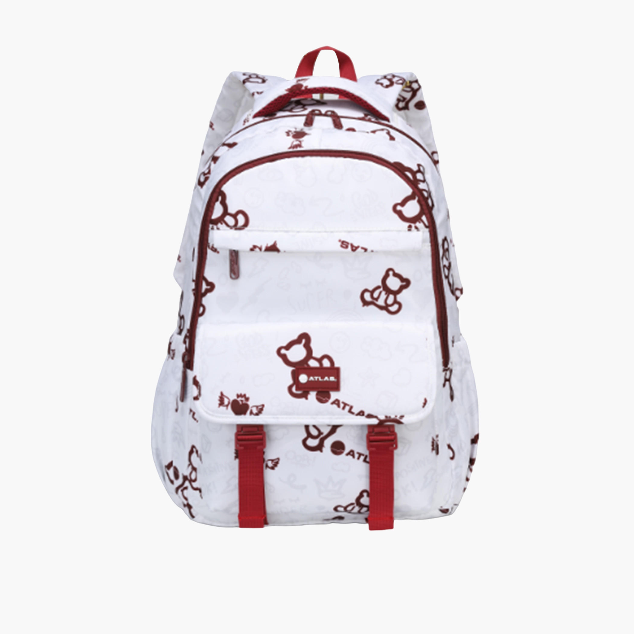 Atlas All-Over Bear Print Backpack with Adjustable Straps - 28x10x45 cms-school-bagsandbackpacks-backpacks-image-1