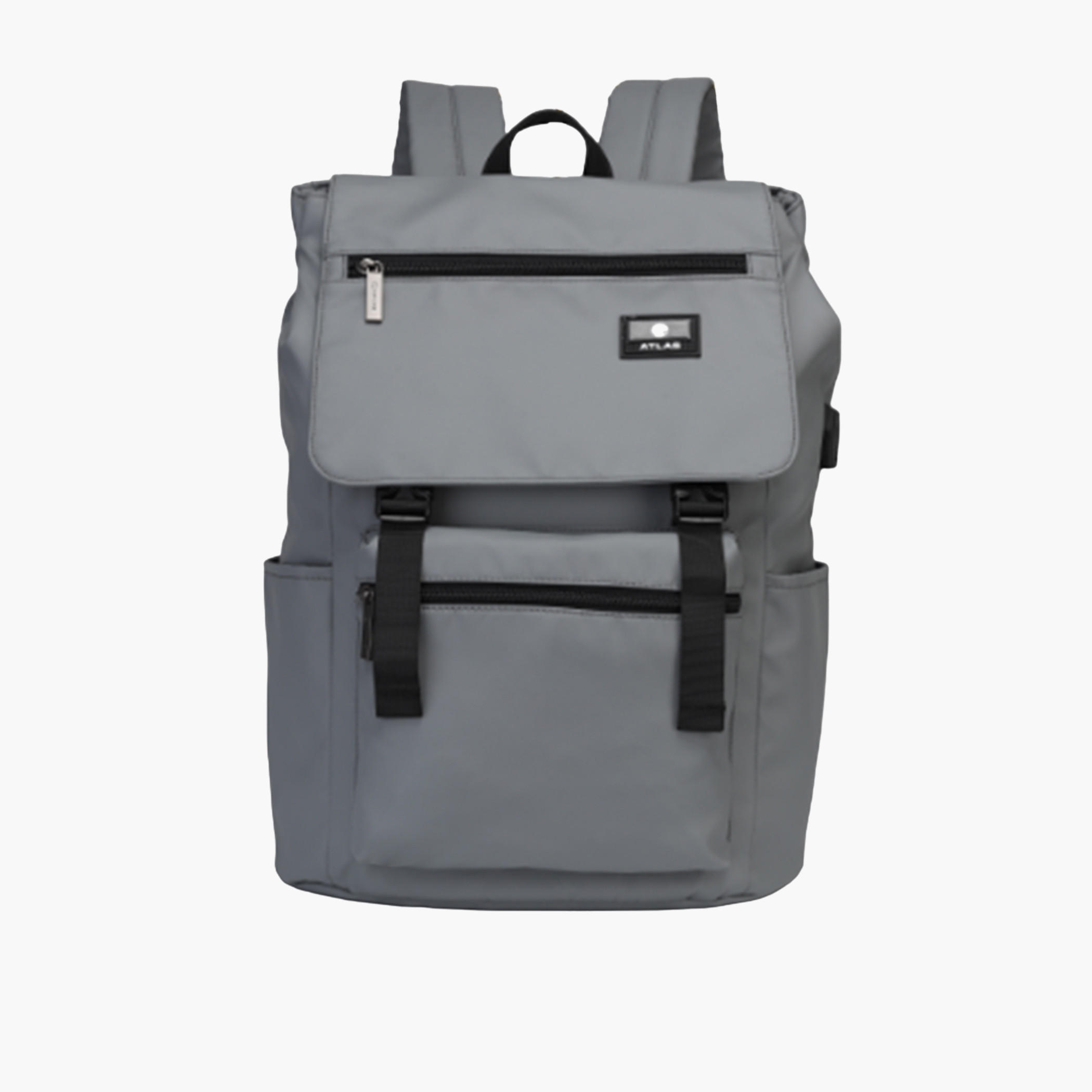 Atlas Solid Backpack with Adjustable Straps and Flap Closure - 28x10x45 cms-school-bagsandbackpacks-backpacks-image-1