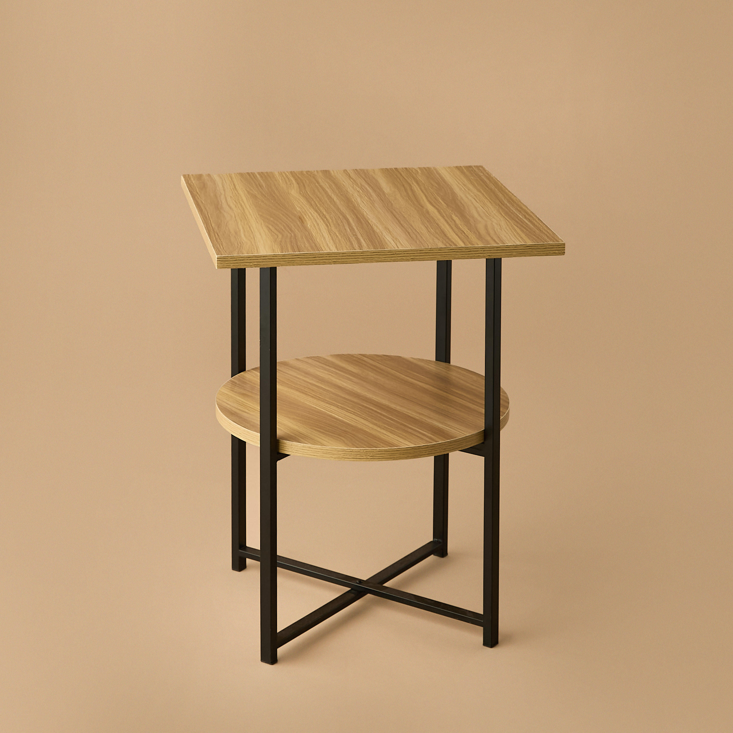 Wooden Two-Tier Side Table - 48x61 cms-furniture-livingroom-sideandendtables-image-2