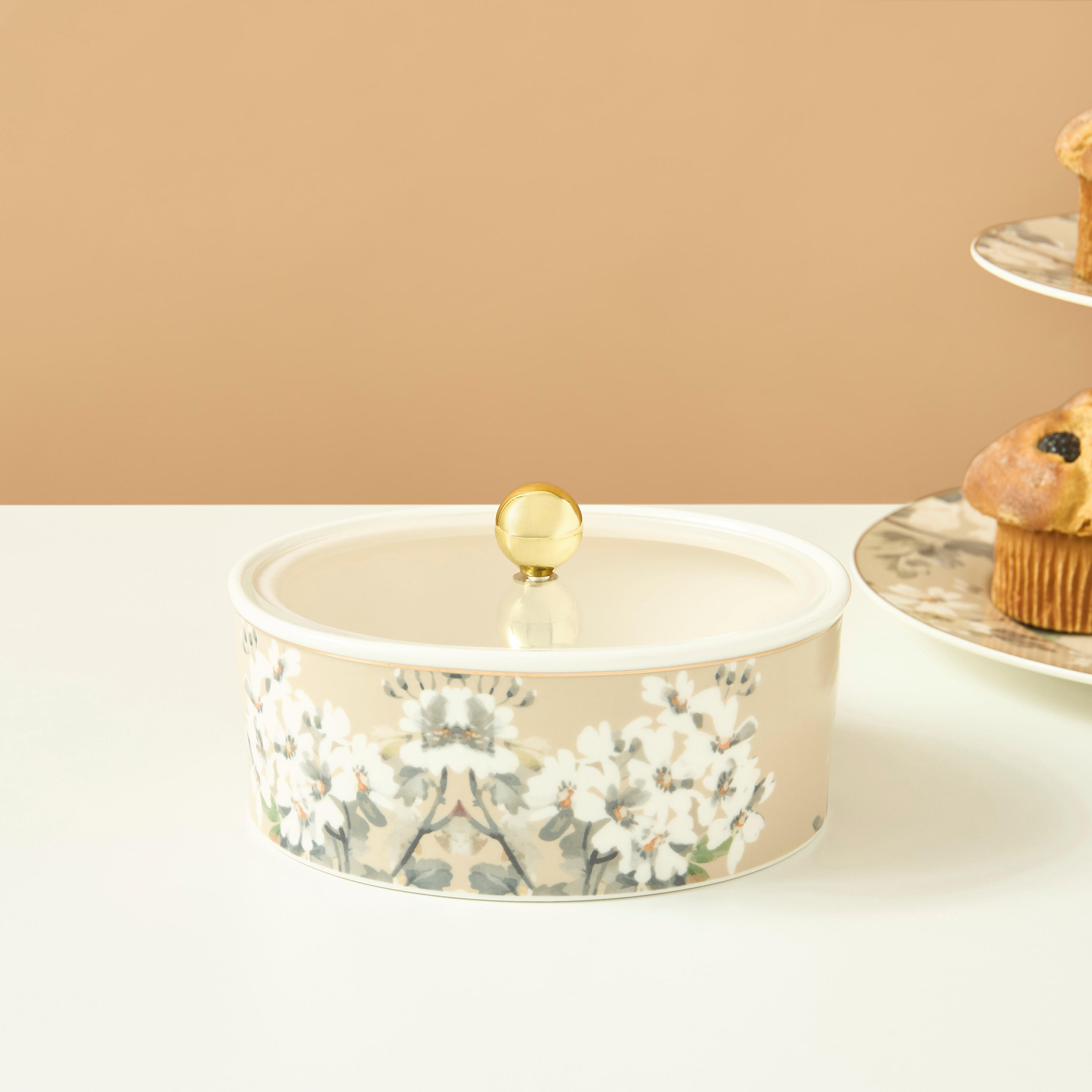 وعاء تمر خزف صيني بغطاء من زوهور - 14 سم-household-dining-dinnerware-bowls-image-1