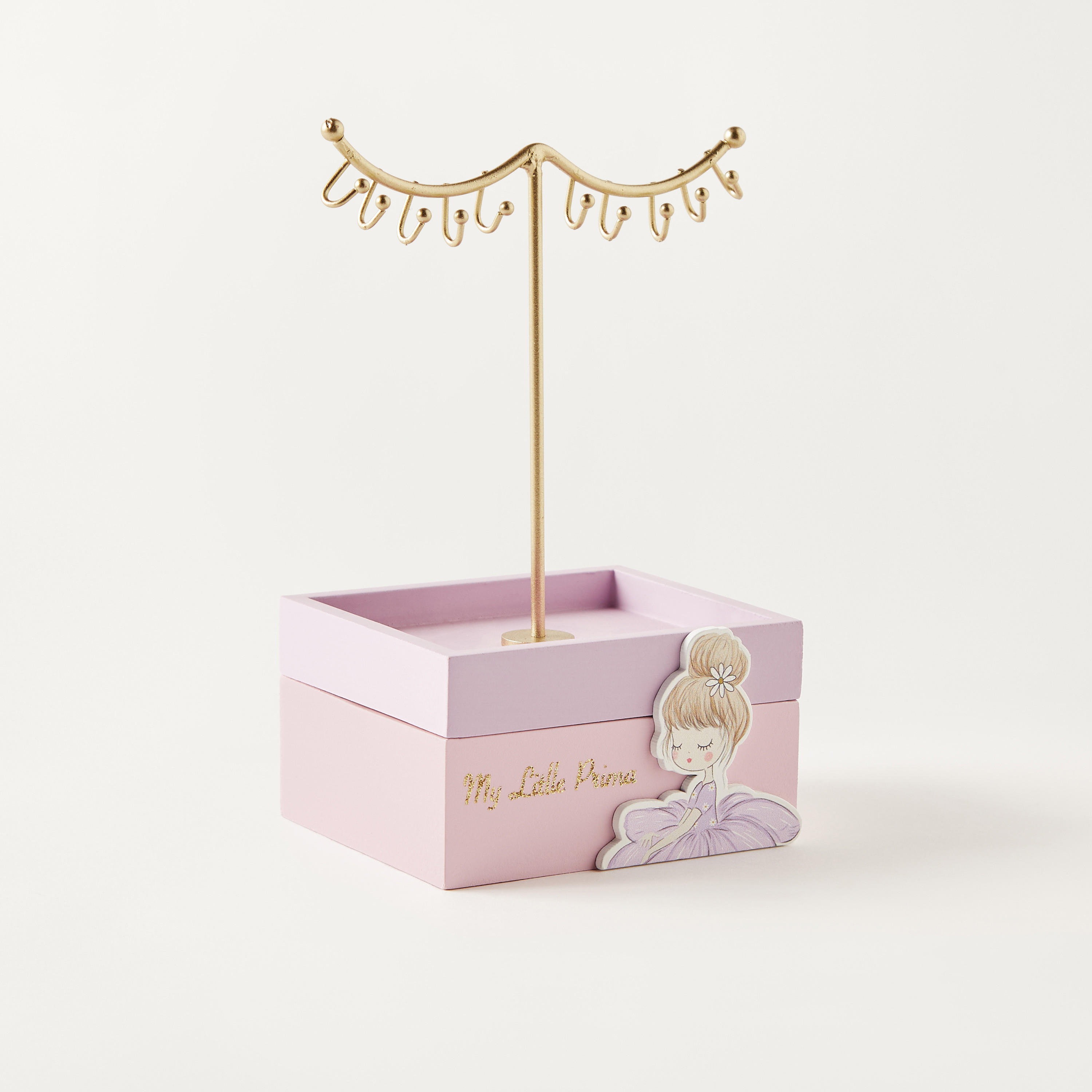 Dancing Ballerina Accent Jewellery Box with Hooks - 11x10x19 cms-women-watchesandjewellery-jewellery-storage-image-1