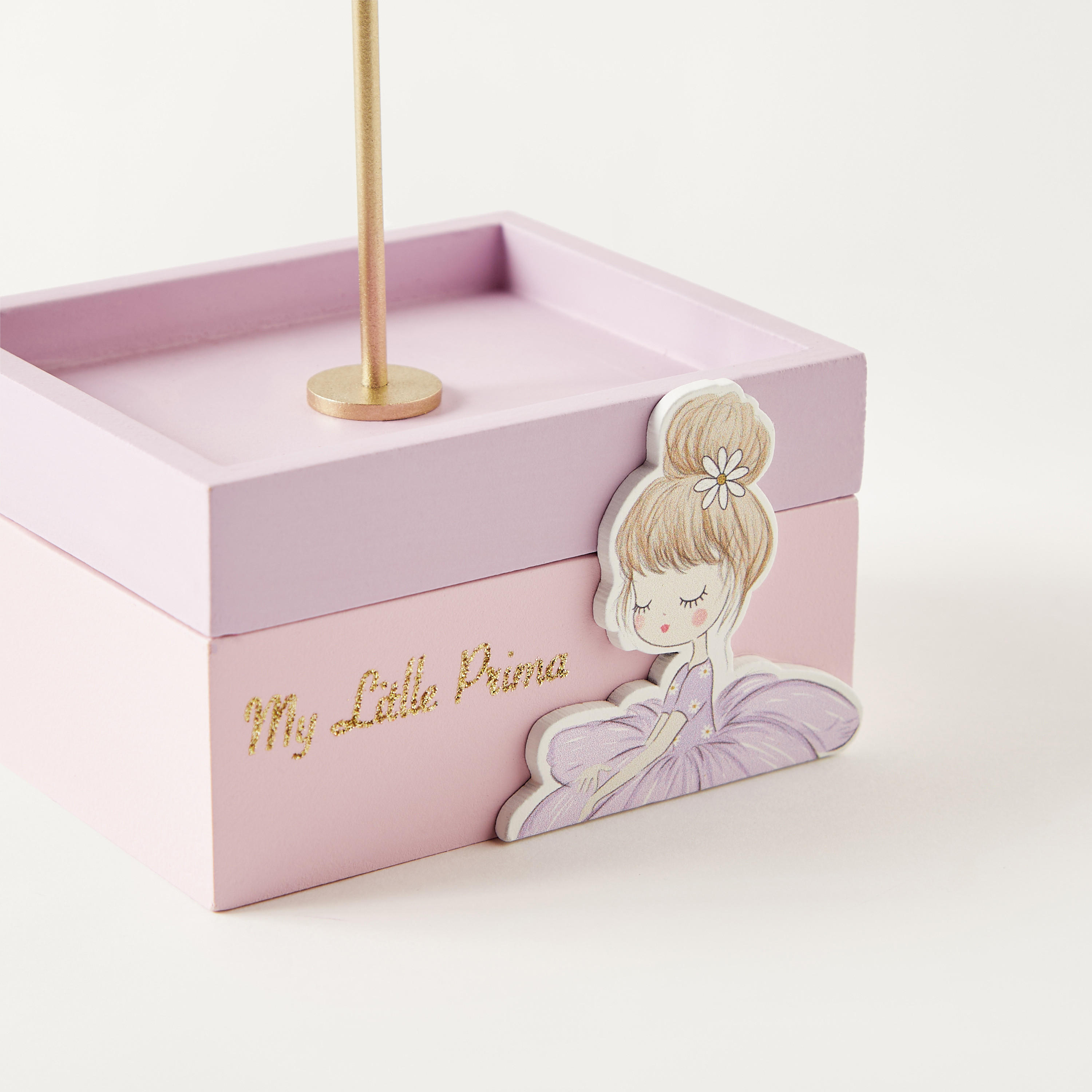 Dancing Ballerina Accent Jewellery Box with Hooks - 11x10x19 cms-women-watchesandjewellery-jewellery-storage-image-3