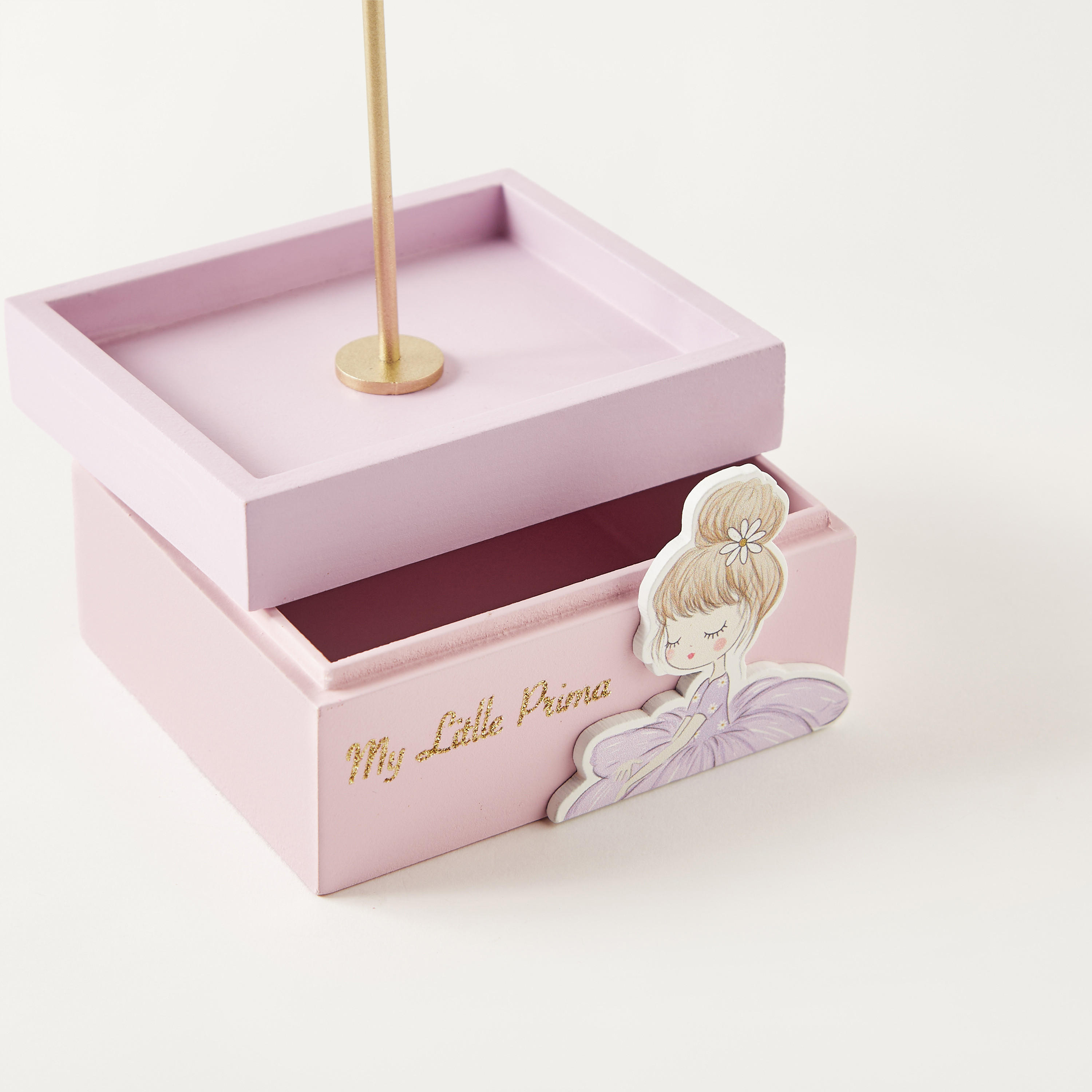 Dancing Ballerina Accent Jewellery Box with Hooks - 11x10x19 cms-women-watchesandjewellery-jewellery-storage-image-4