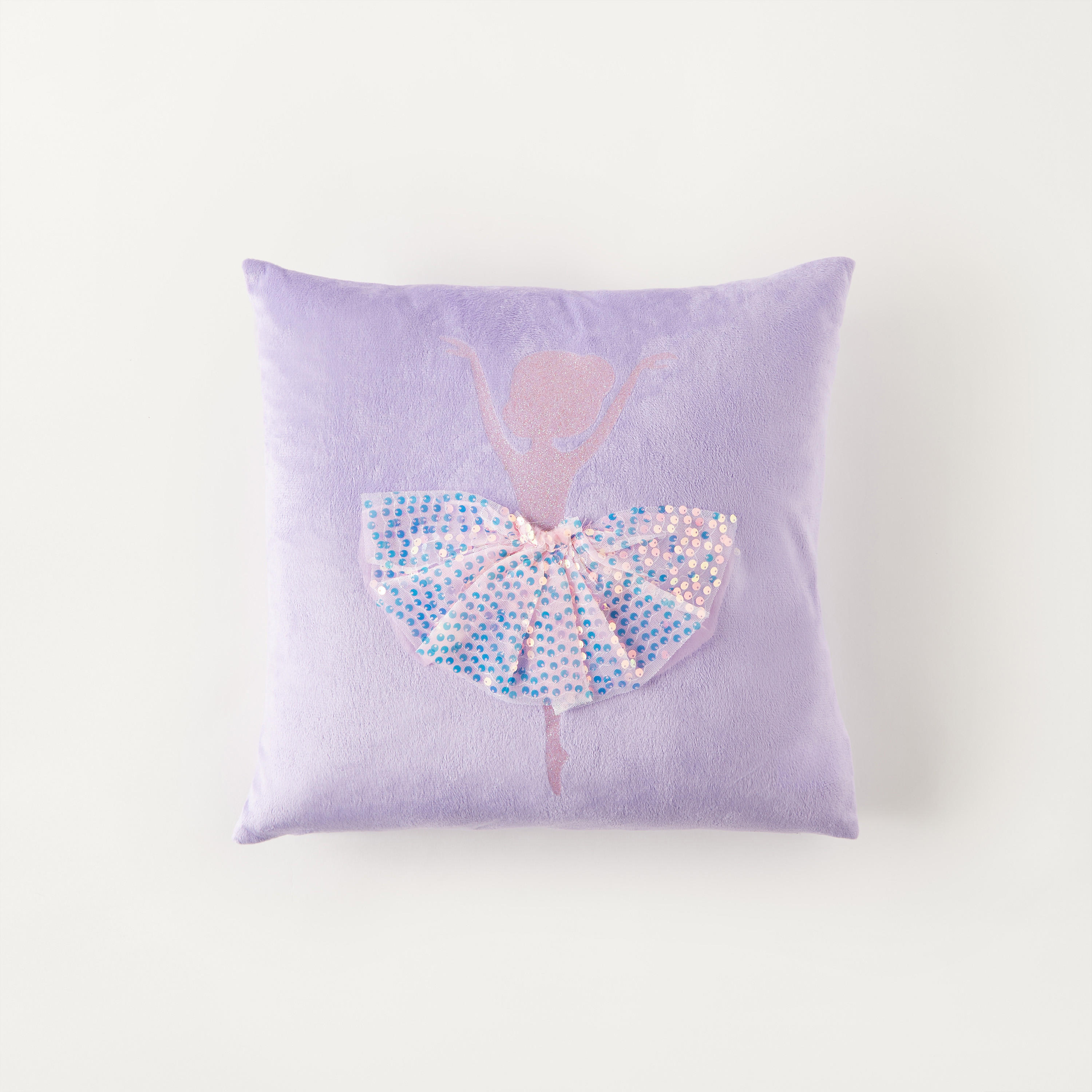 Dancing Ballerina Sequinned Cushion - 45x45 cm-household-cushionsandthrows-filledcushions-decorativecushions-image-1
