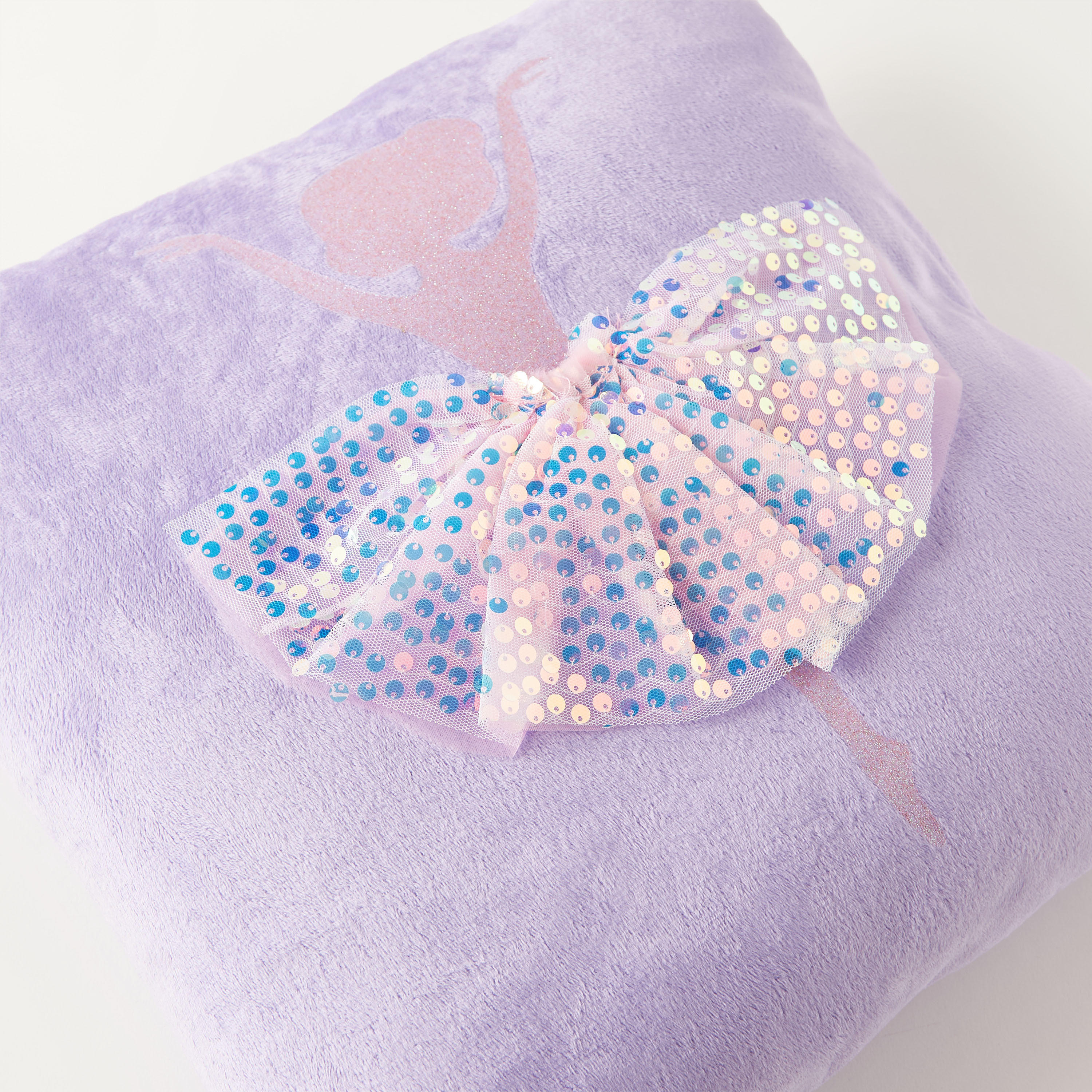 Dancing Ballerina Sequinned Cushion - 45x45 cm-household-cushionsandthrows-filledcushions-decorativecushions-image-2