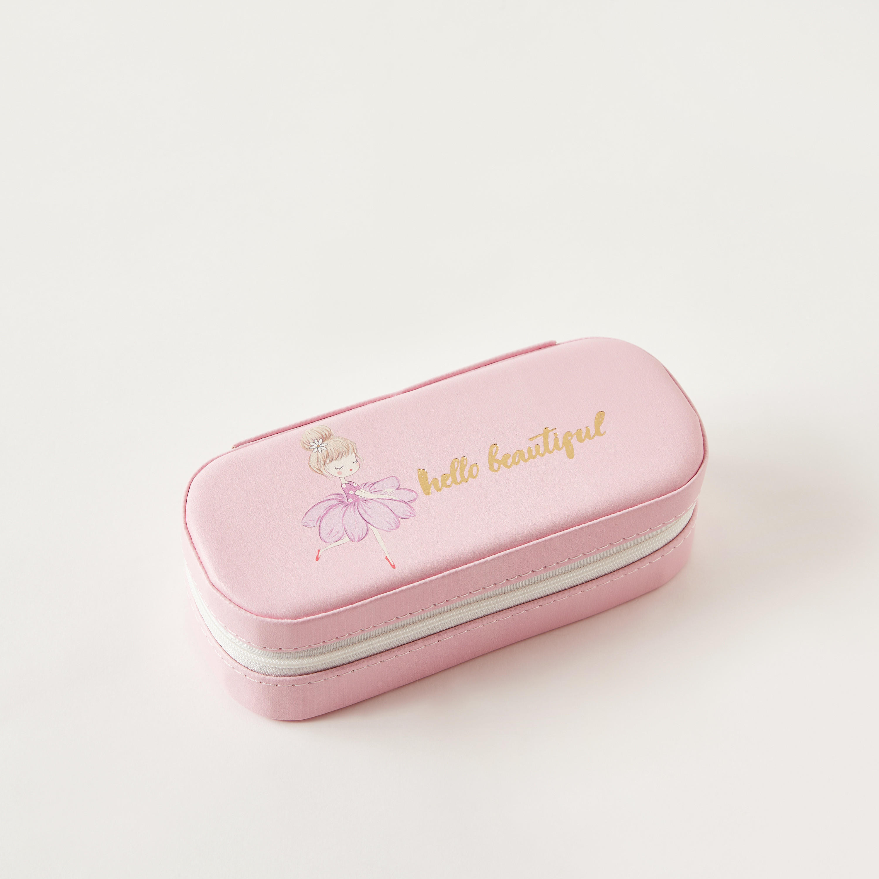 Ballerina Print Jewellery Box with Zip Closure - 18x8x6 cms-women-watchesandjewellery-jewellery-storage-image-1