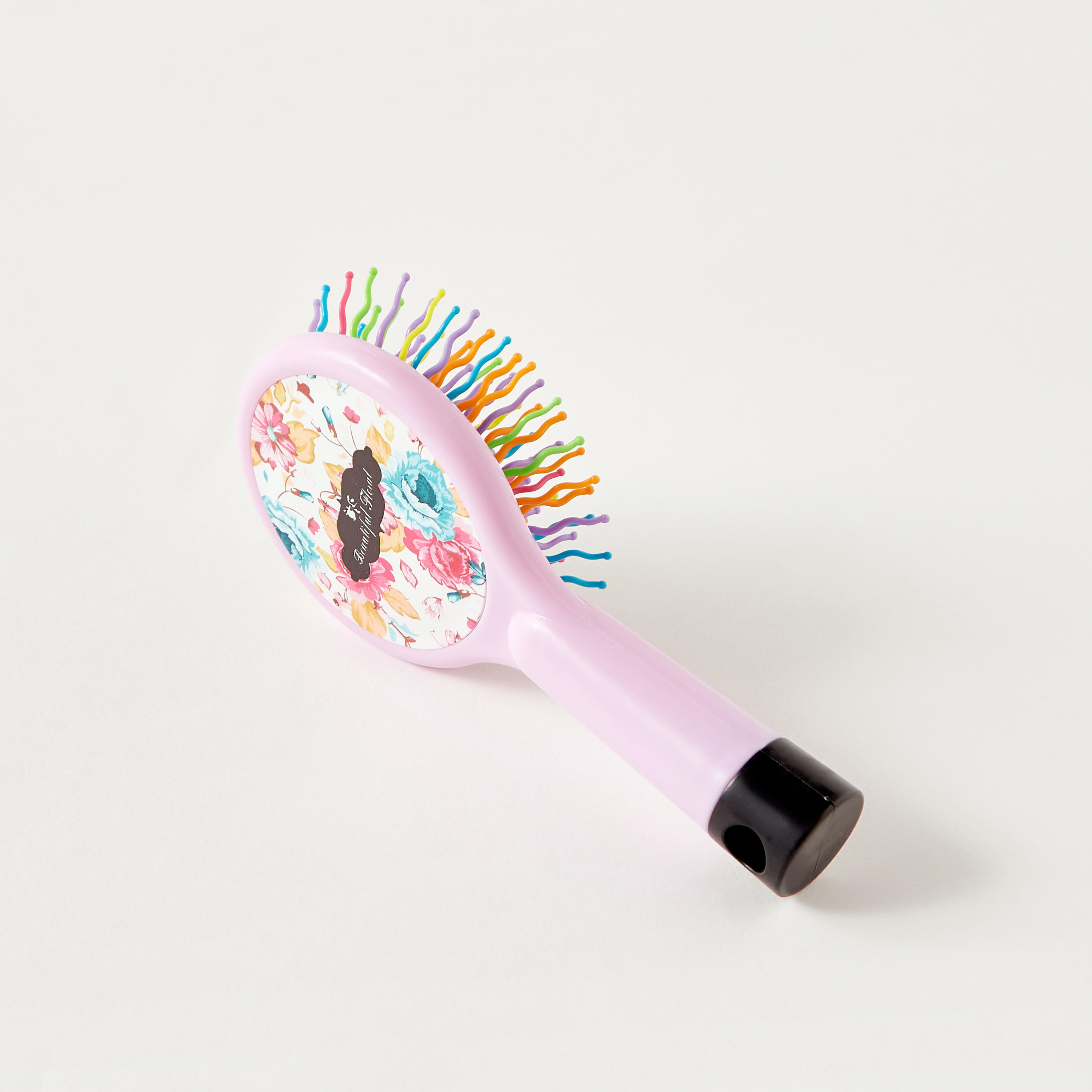 Floral Print Hairbrush-women-hairaccessories-brushesandcombs-image-1