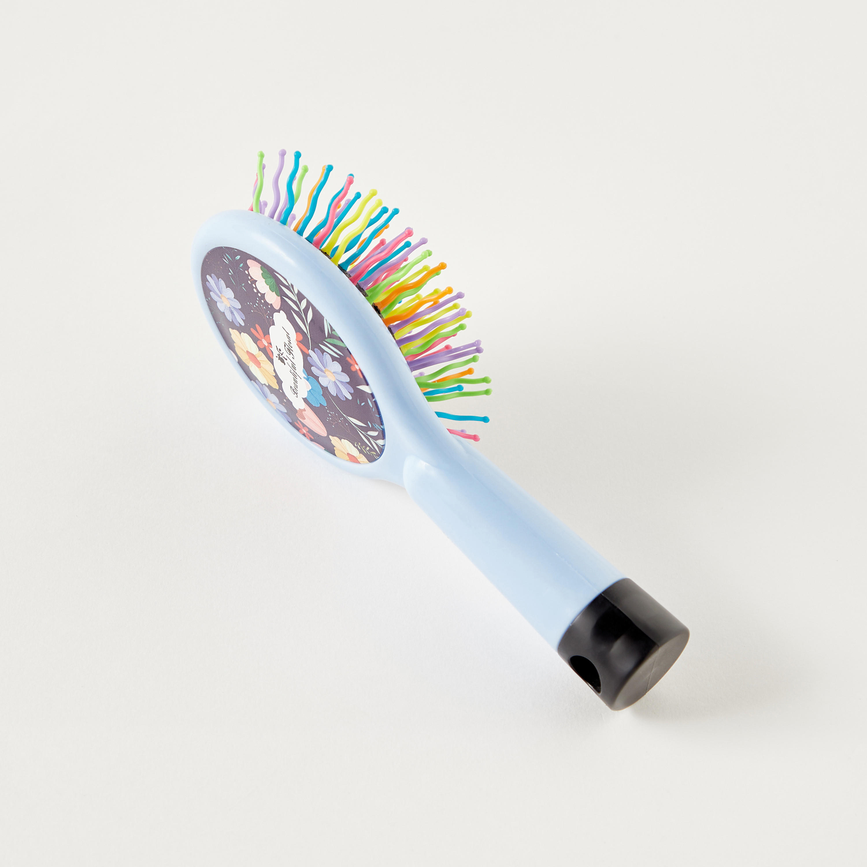 Floral Print Hairbrush-women-hairaccessories-brushesandcombs-image-1