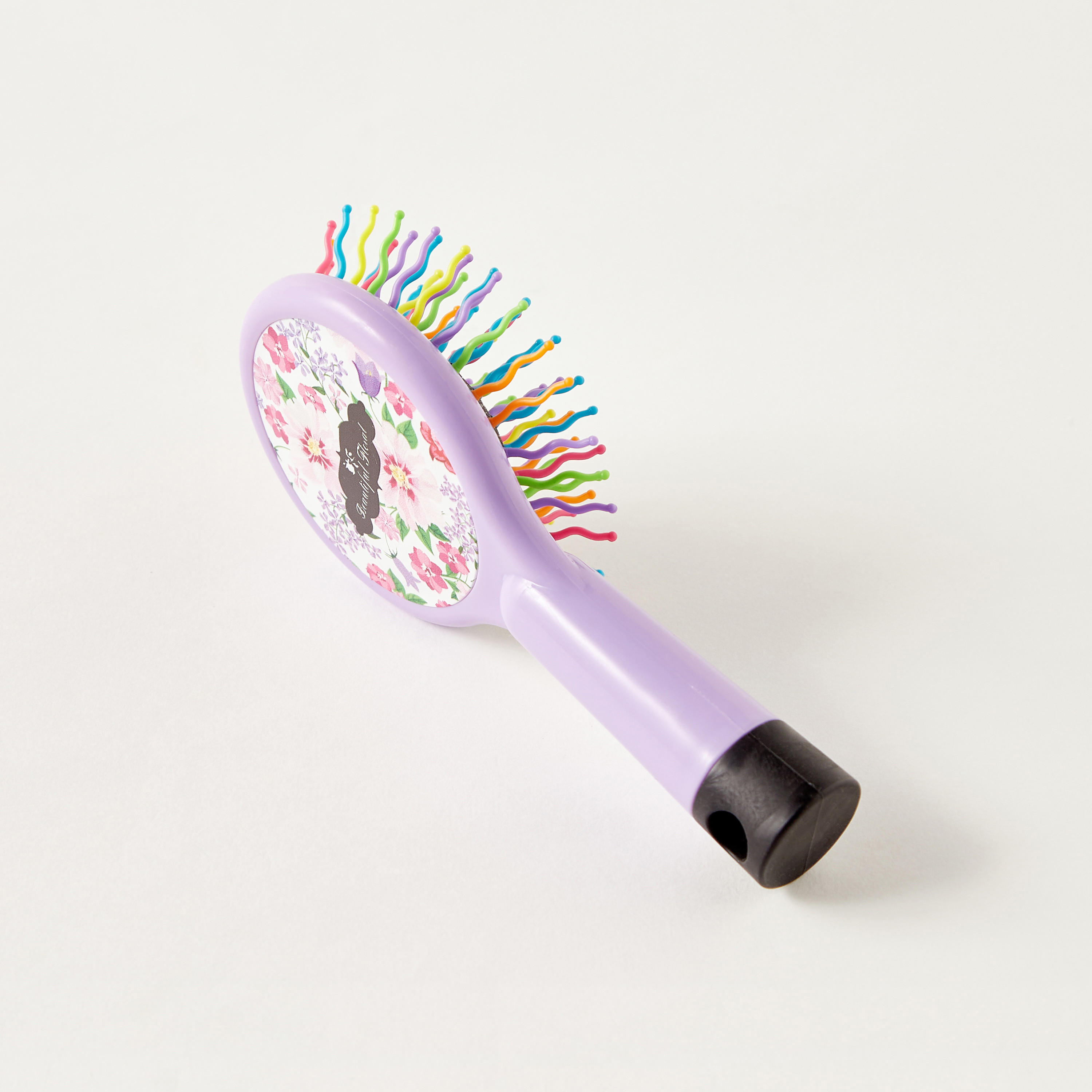 Floral Print Hairbrush-women-hairaccessories-brushesandcombs-image-1