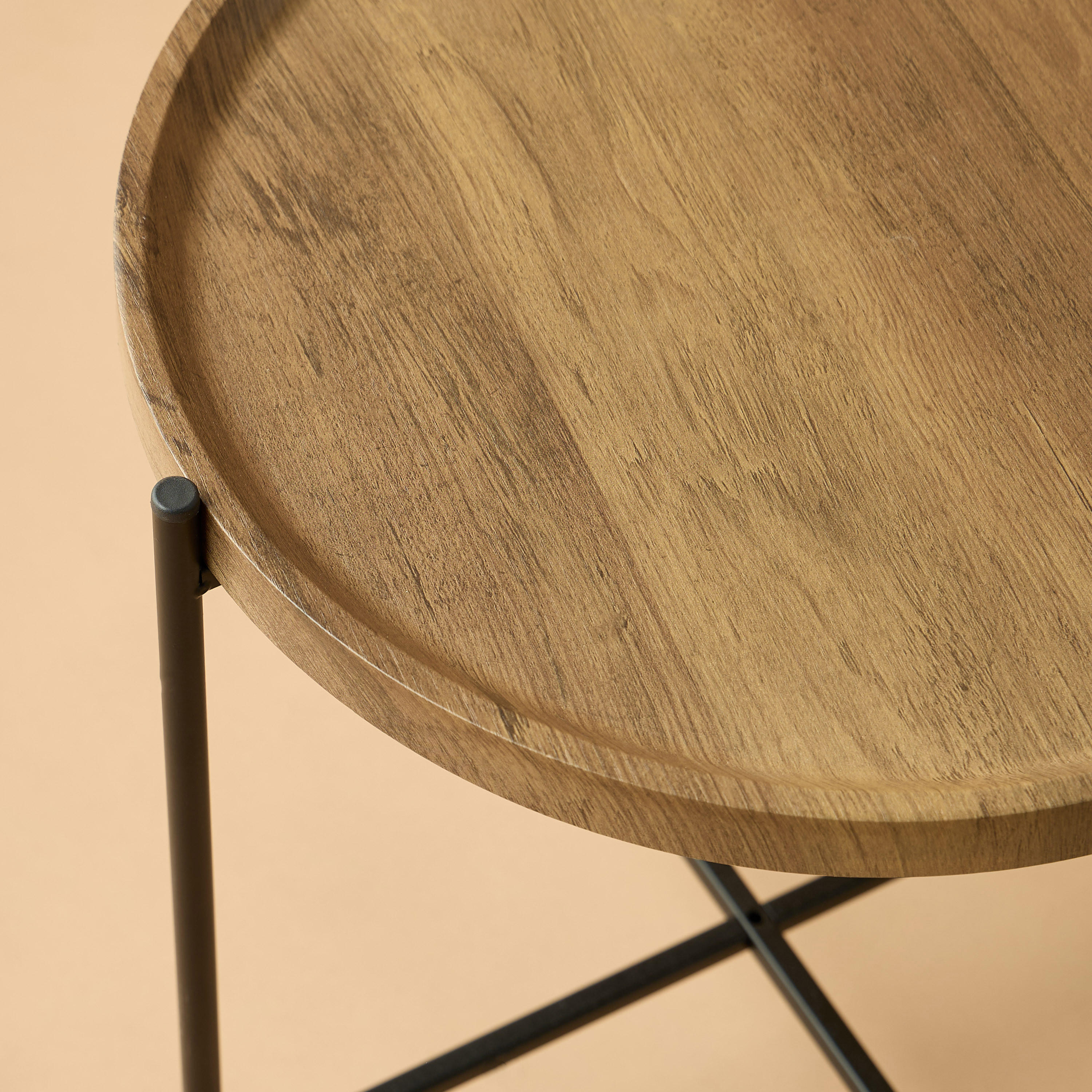 Wooden Top Side Table - 41x41x41 cms-furniture-livingroom-sideandendtables-image-3