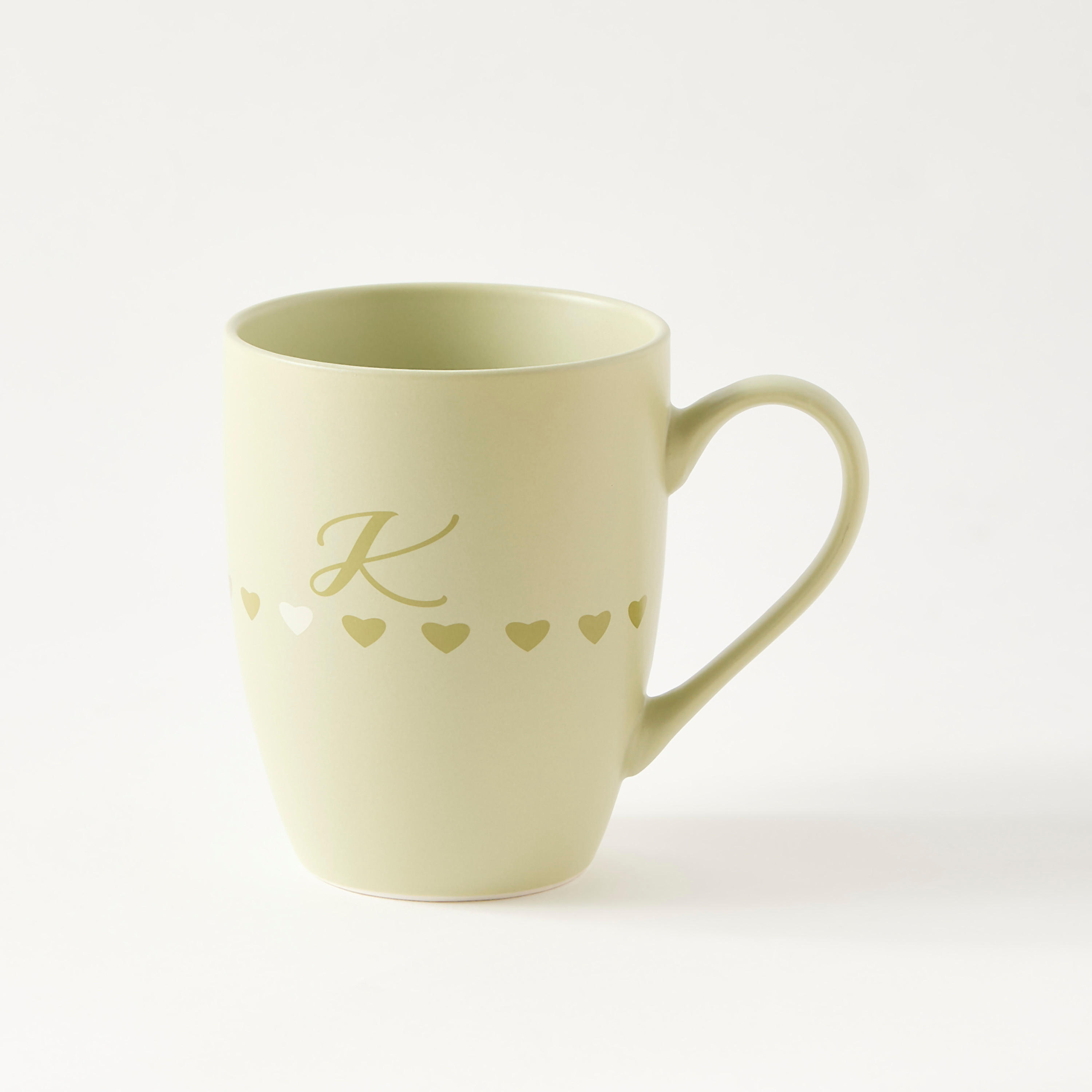 Initial K Print Porcelain Mug - 340 ml-household-dining-teaandcoffee-mugsandcups-image-1